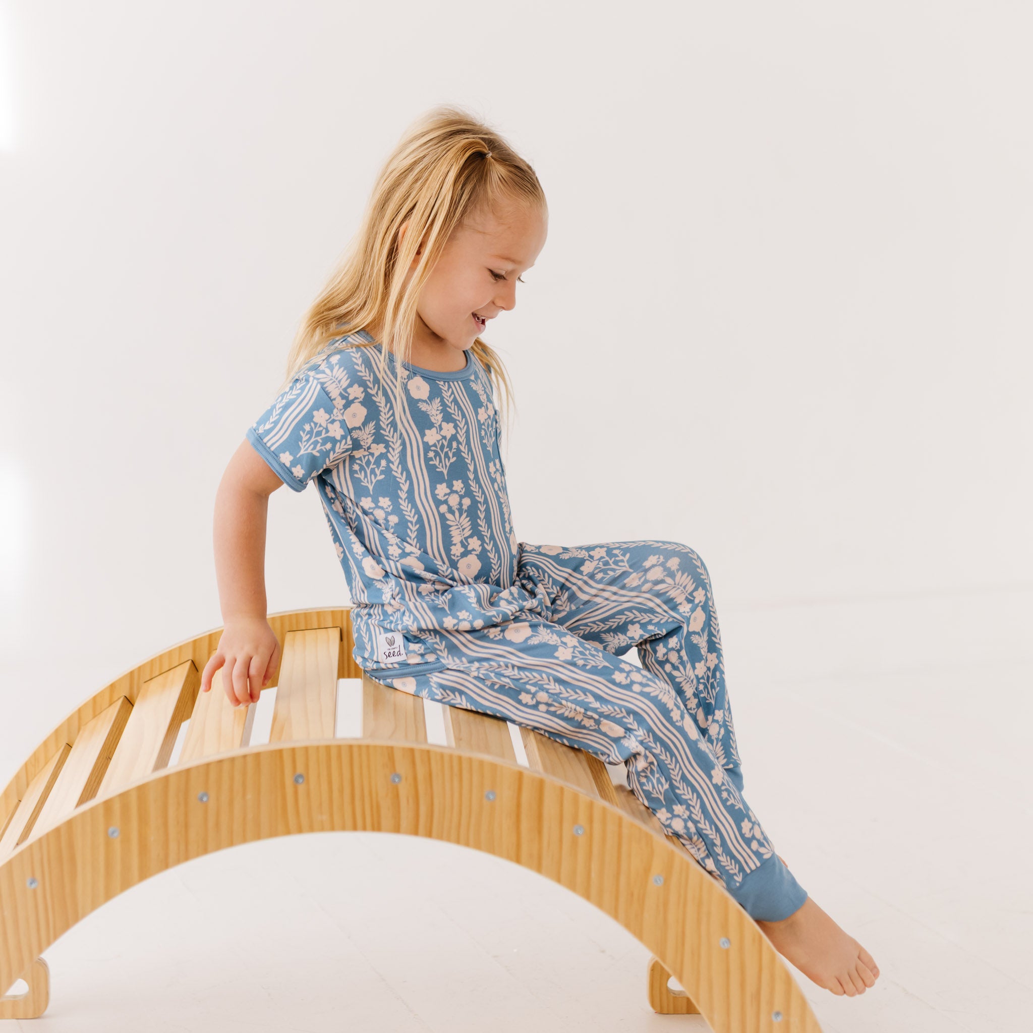 Whimsy Blue Short Long Romper