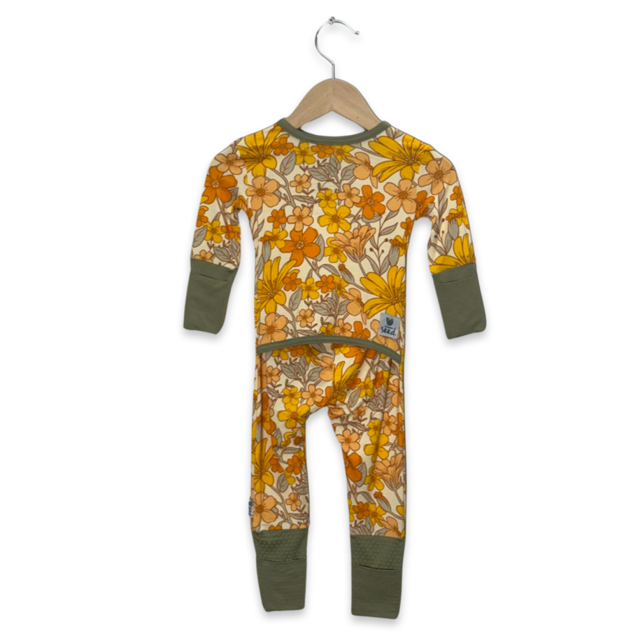 Fallin' for Blooms Adaptive Tube Access with snaps Day to Night Romper