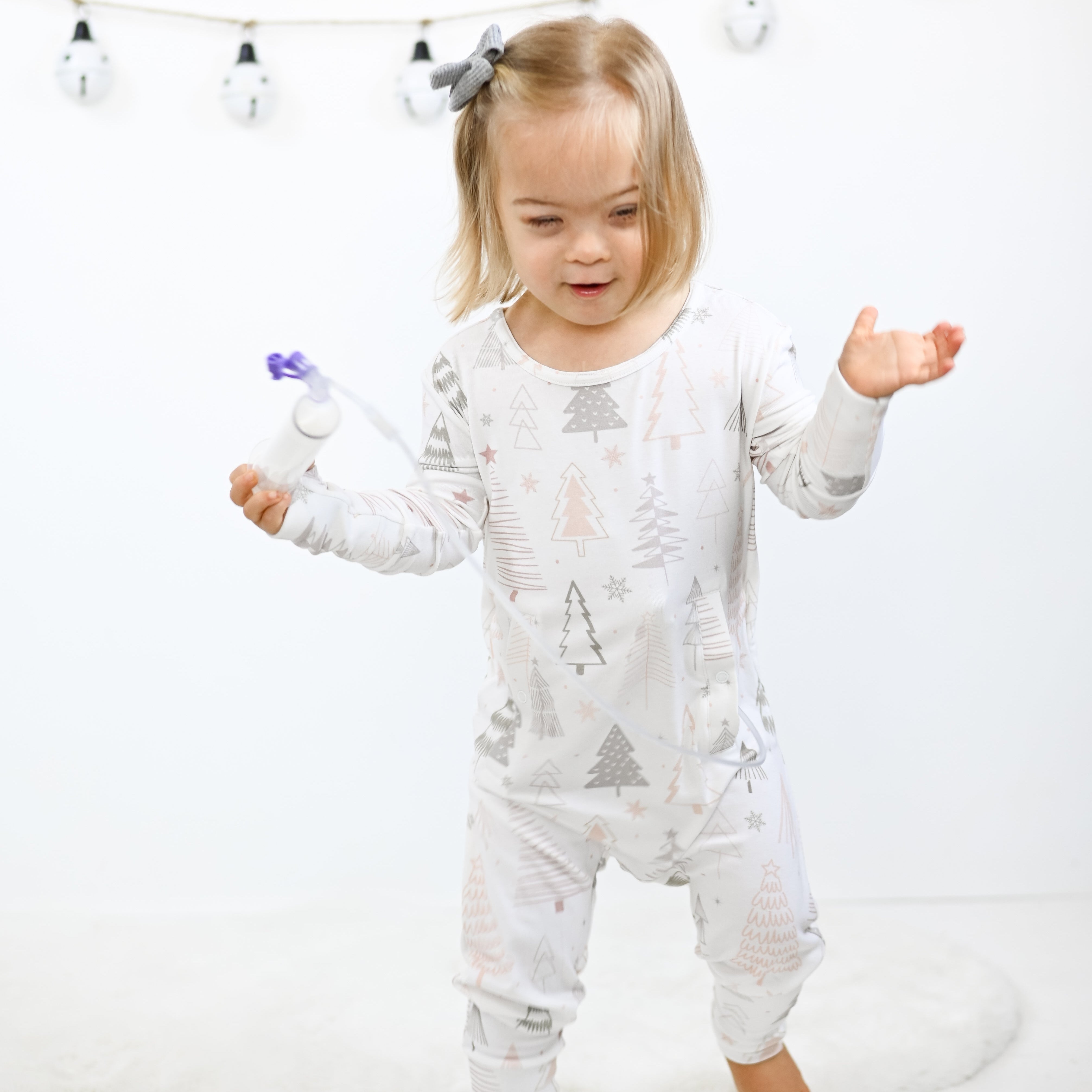 Snow Kissed Pines Adaptive Tube Access Day to Night Romper