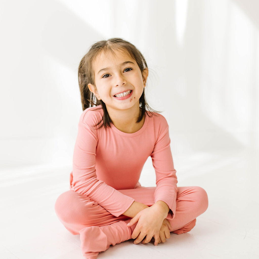 Guava Mini Ribbed Kid's Day to Night Romper