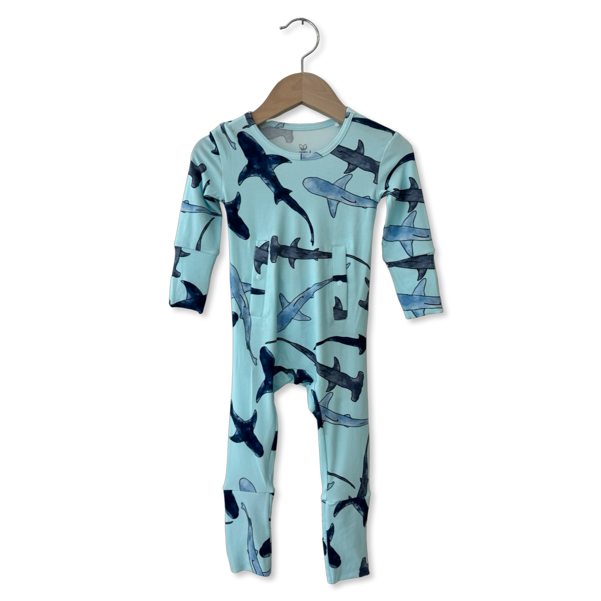 Shiver Me Shark Adaptive Tube Access Day to Night Romper  Luxe Edition | Cotton Bamboo Blend