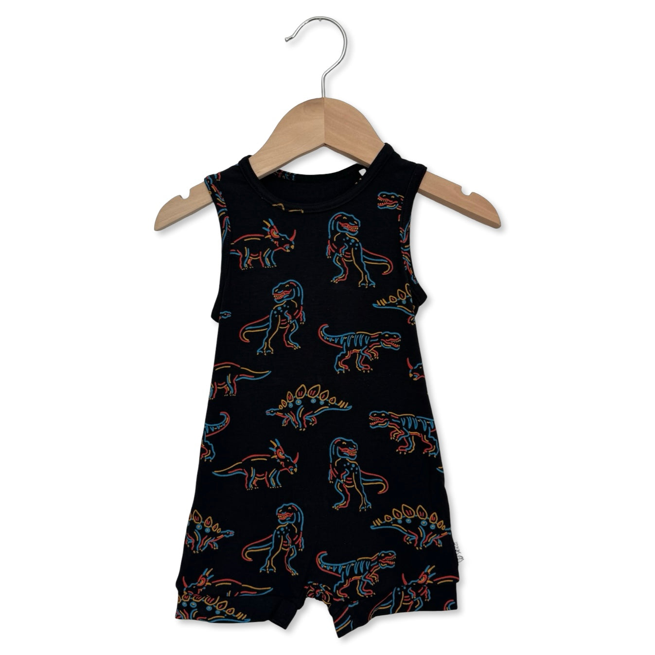 Glow-A-Saurus Sleeveless Shorty Romper