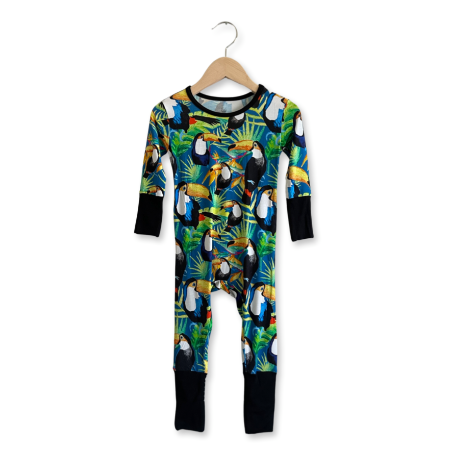 Toucan Jungle At Your Leisure Essential Adult Romper- 3X-5X