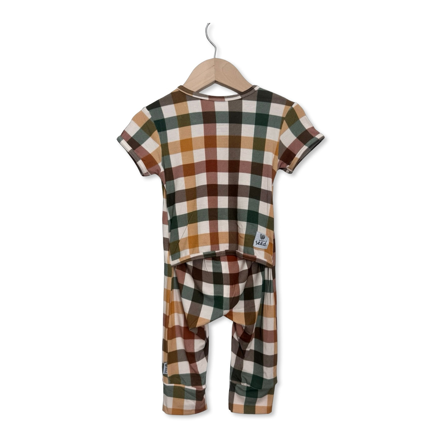 Autumn Plaid Short Long Romper