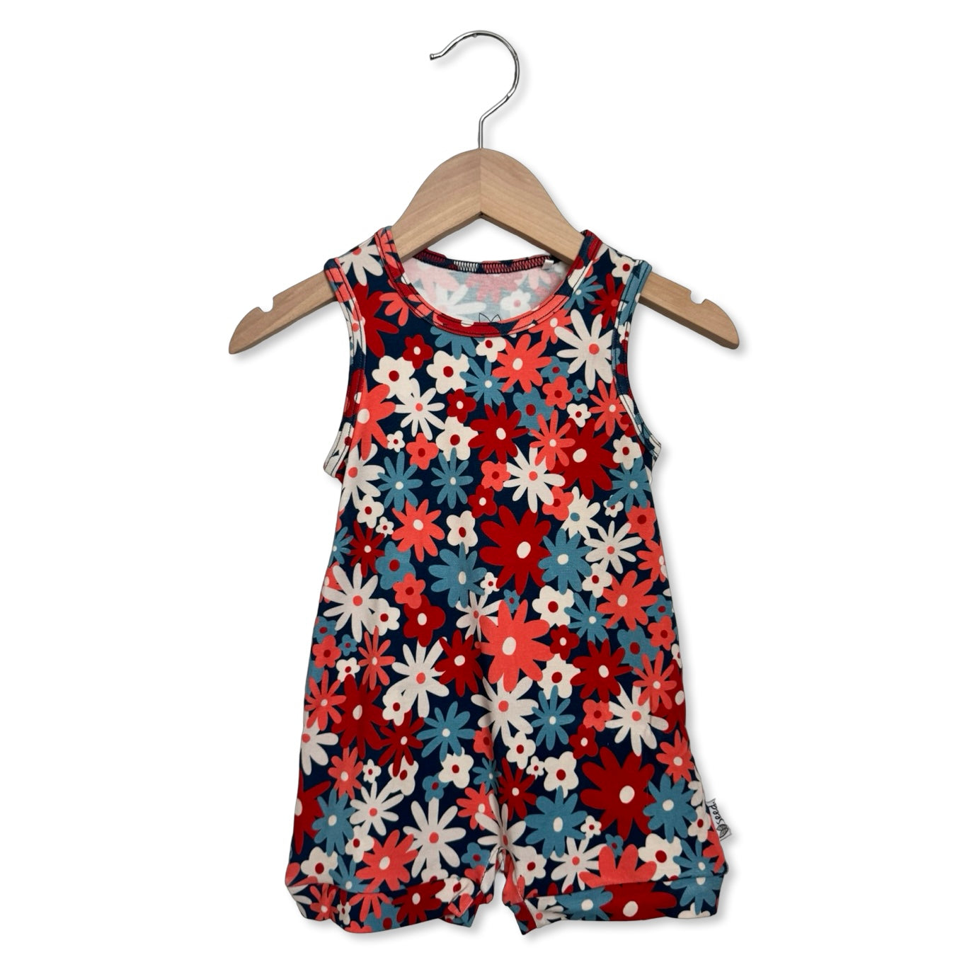 Freedom Floral Sleeveless Shorty Romper Luxe Edition | Cotton Bamboo Blend