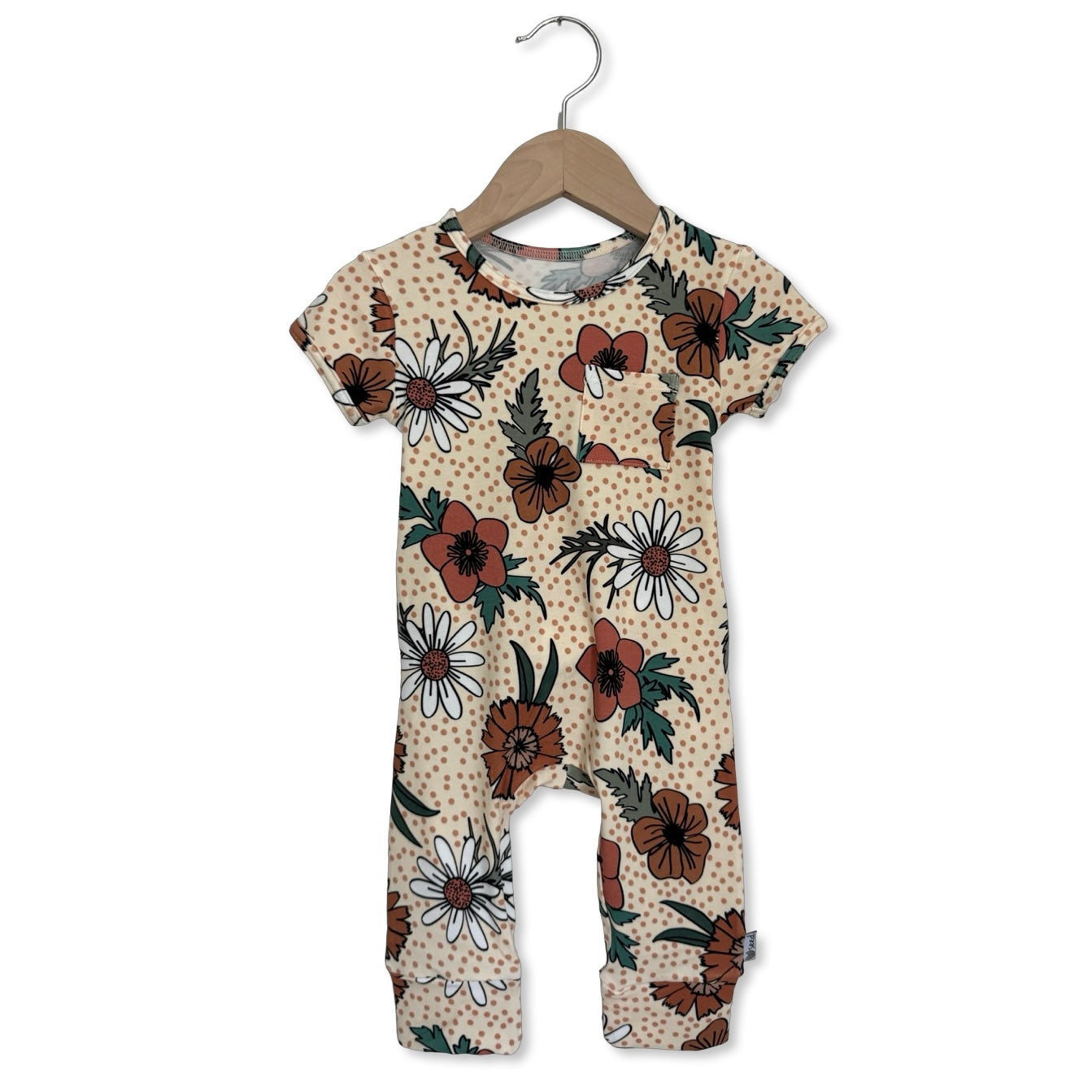 Flowering Frolic Short Long Romper Luxe Edition | Cotton Bamboo Blend