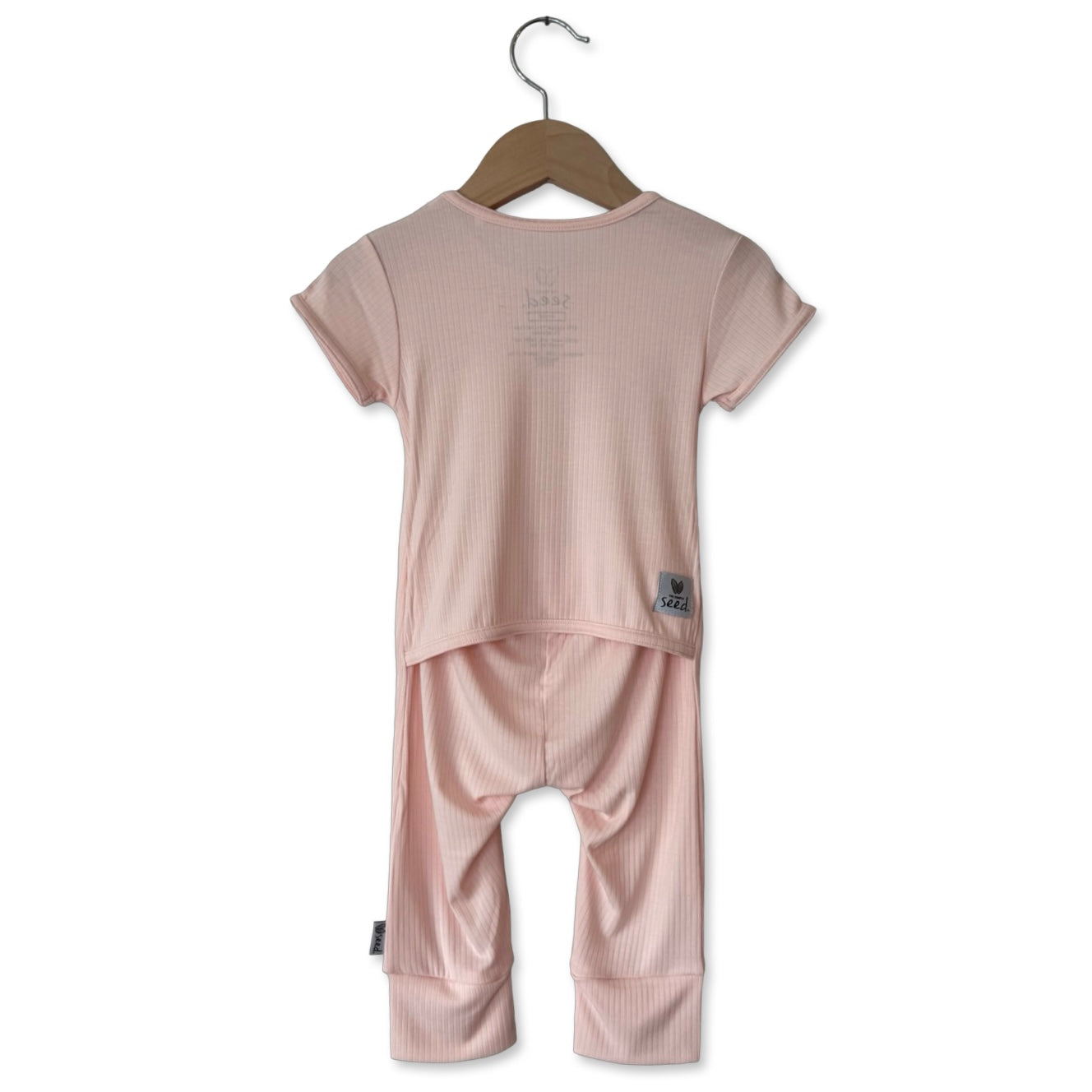 Carnation Ribbed Short Long Romper