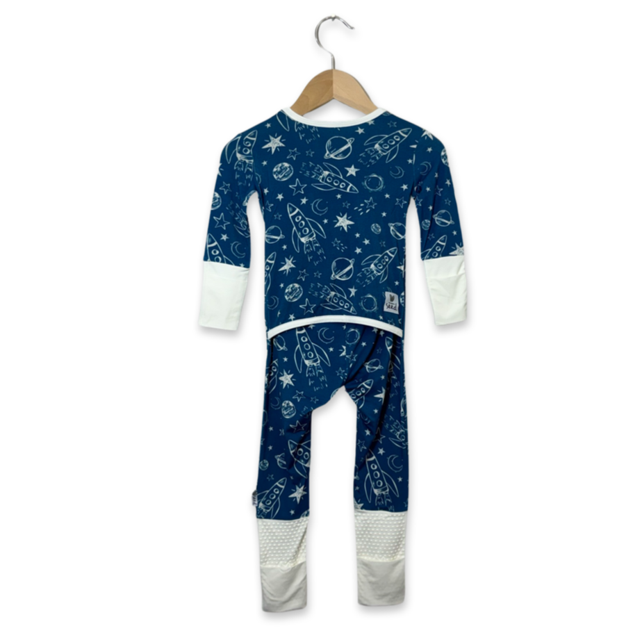 Blast Off Adaptive Tube Access with snaps Day to Night Romper