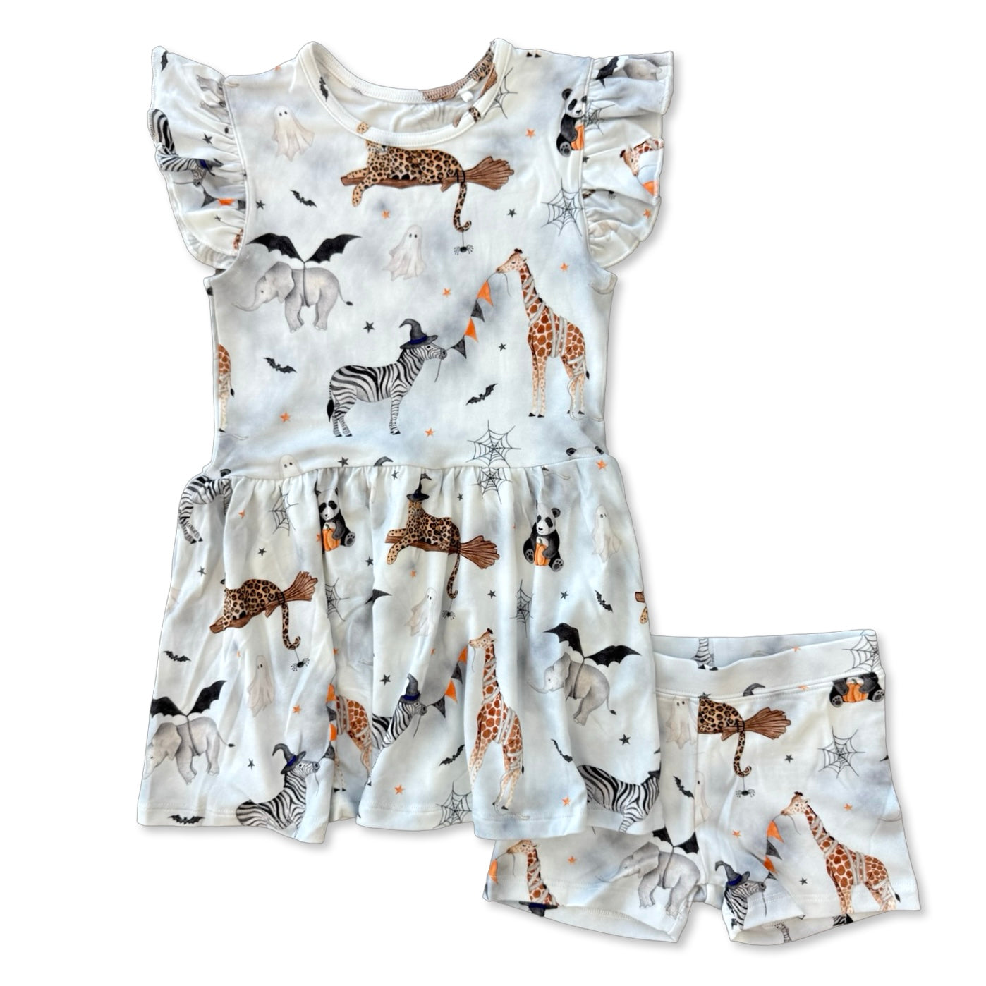 Boo At The Zoo Twirl Dress & Shorts Toddler