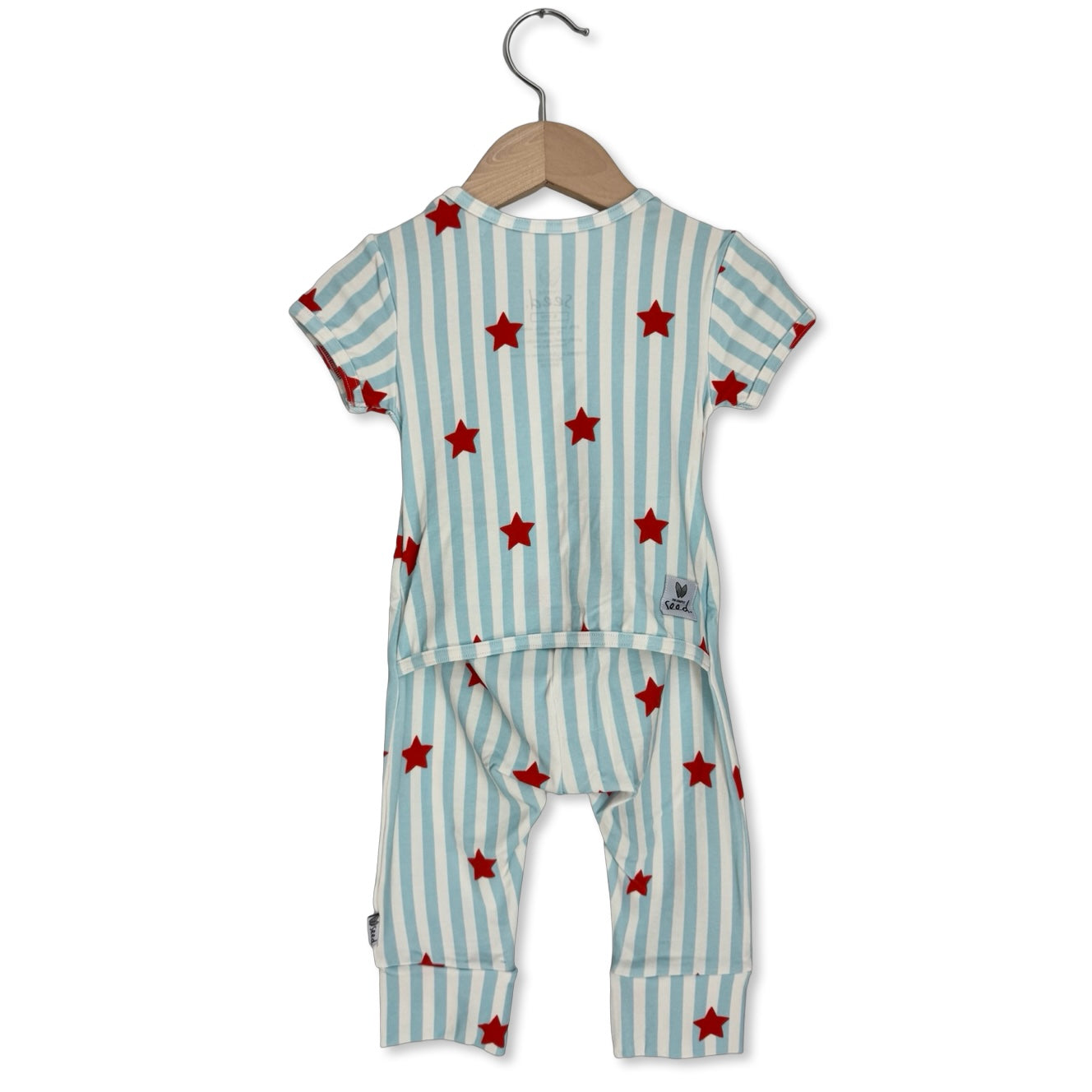 Stars & Stripes Luxe Edition | Cotton Bamboo Blend Short Long Romper