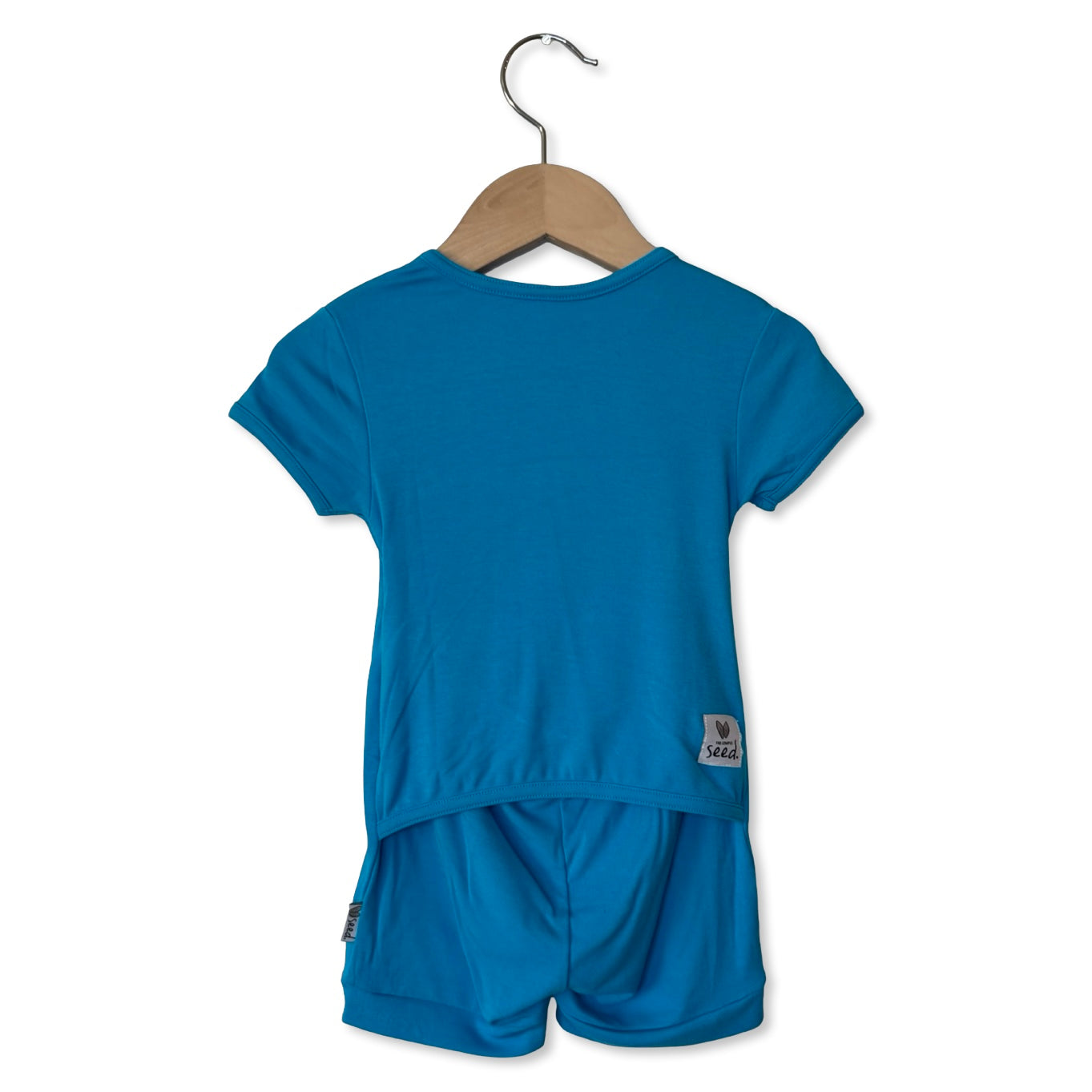 Splash Blue Shorty Romper