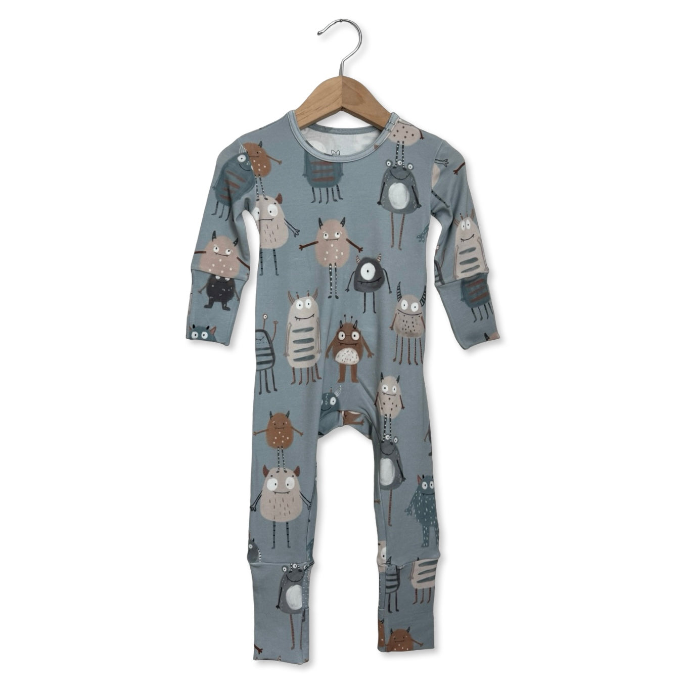 Blue Little Monsters Day to Night Romper Luxe Edition | Cotton Bamboo Blend