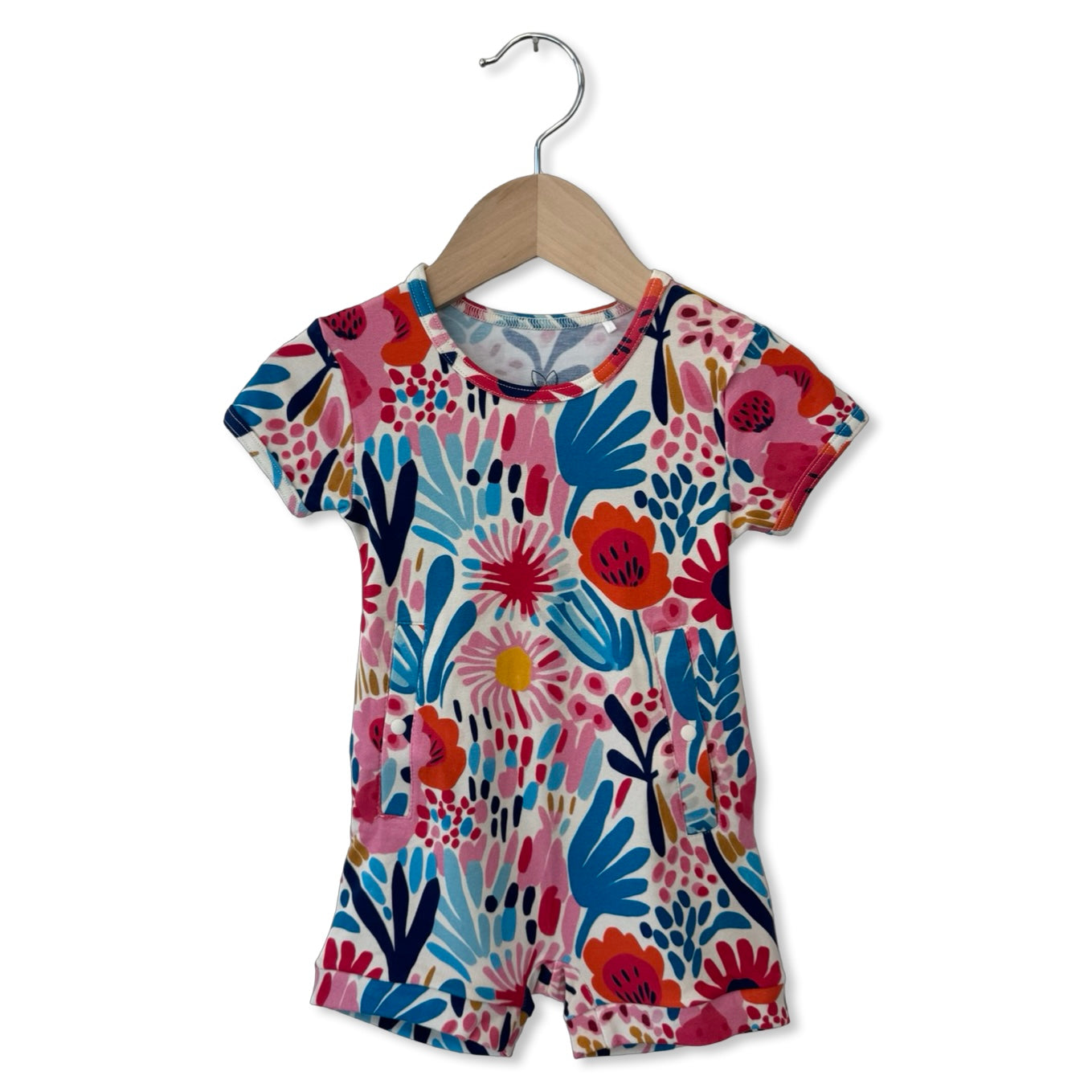 Petal Pop Tube Access Short Sleeve Snuggle Bug Bodysuit