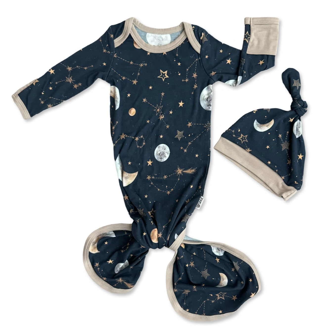Starry Night Knotted Gown & Beanie