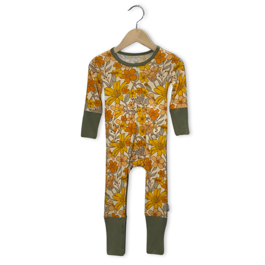 Fallin' for Blooms Adaptive Tube Access with snaps Day to Night Romper