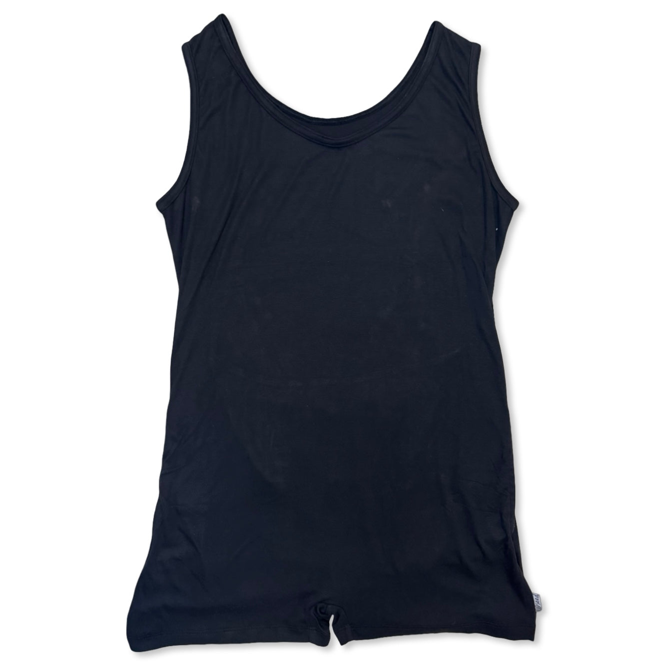 Black Adult Sleeveless Shorty Romper