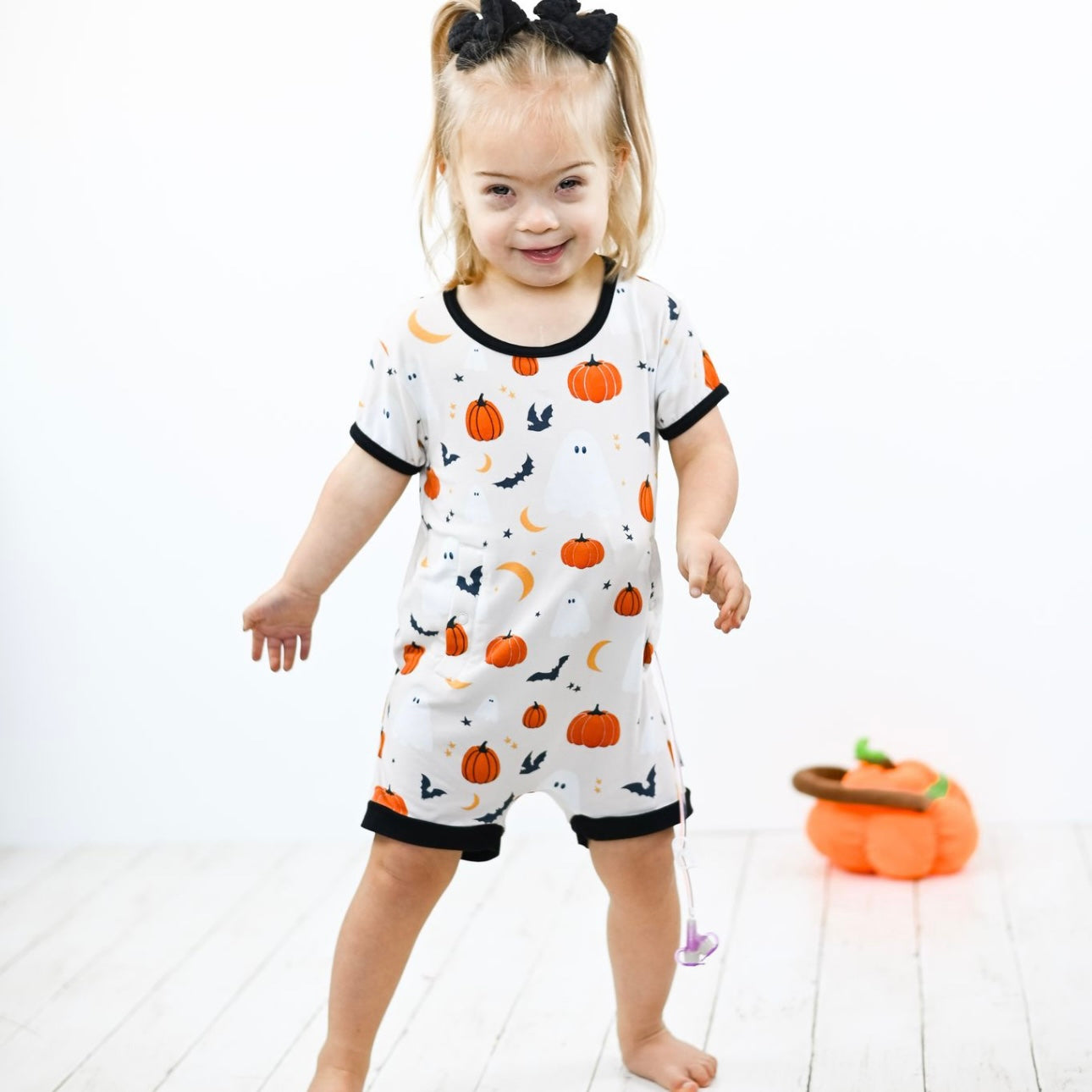 Boo Bash Adaptive Tube Access Shorty Romper