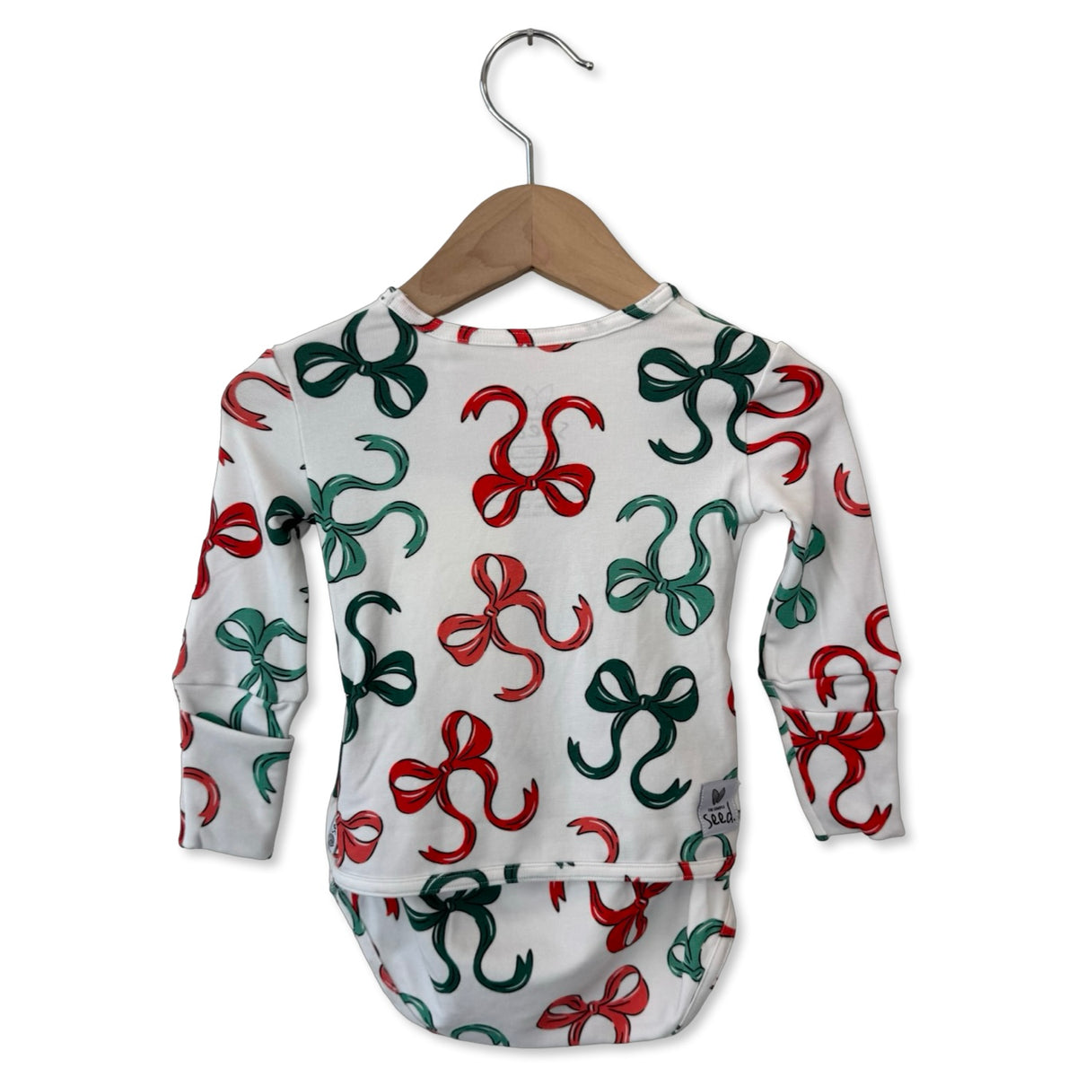 Bows of Holly Tube Long Sleeve Tube Access Snuggle Bug Bodysuit