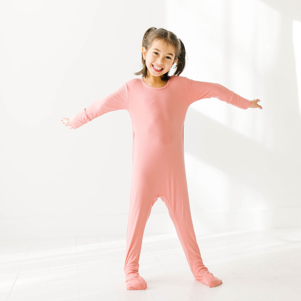 Guava Mini Ribbed Kid's Day to Night Romper