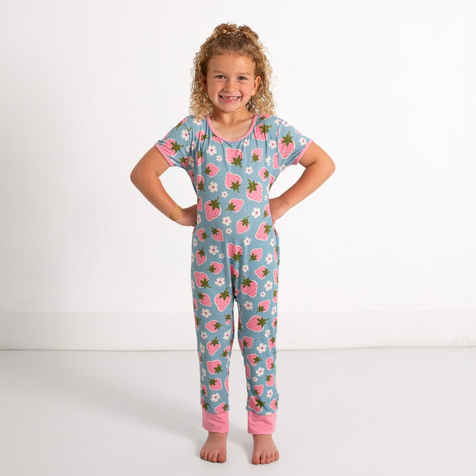 Strawberry Fields Short Long Romper