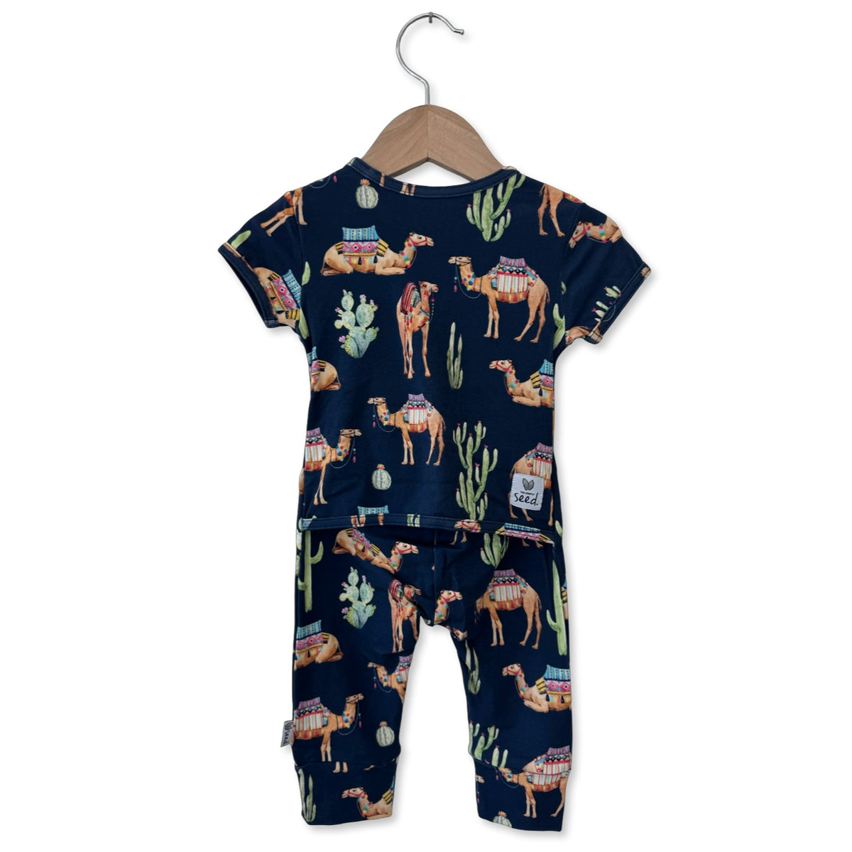 Camel Short Long Romper Luxe Edition | Cotton Bamboo Blend