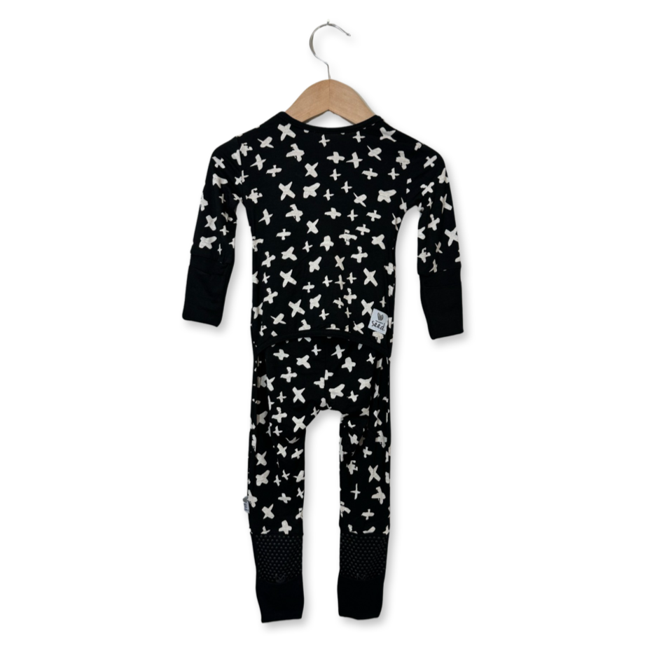 X Marks the Spot Black Adaptive Tube Access Day to Night Romper