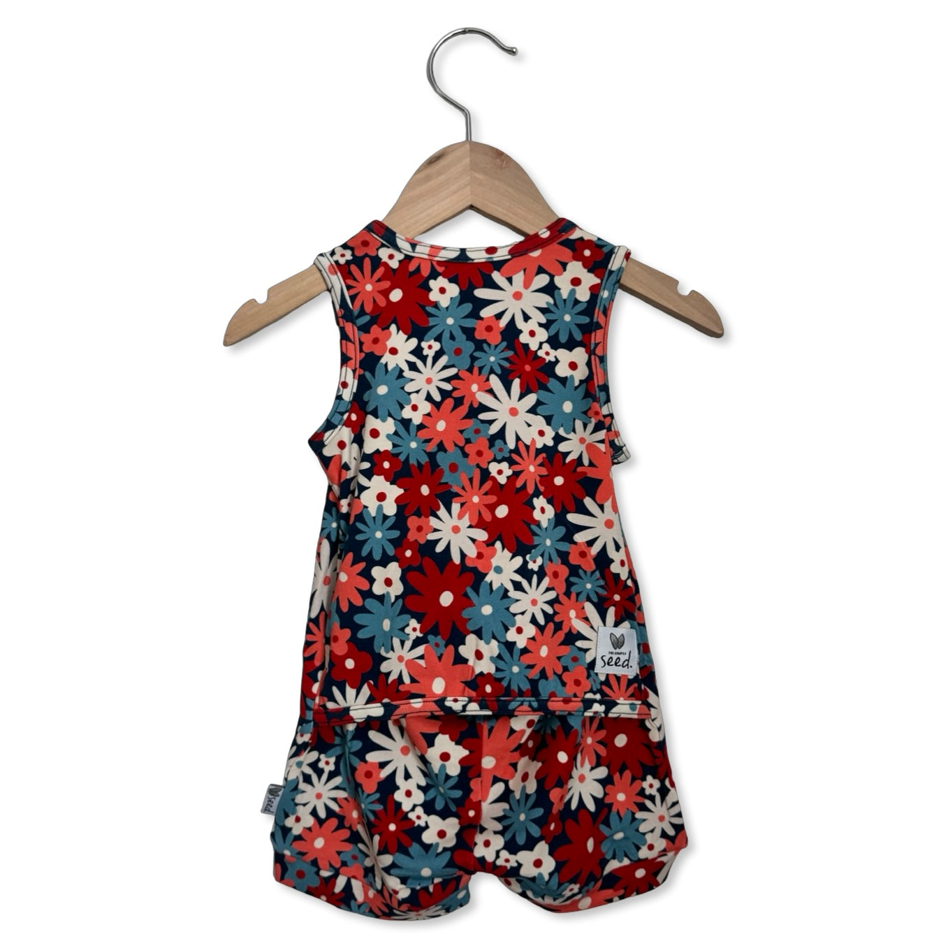 Freedom Floral Sleeveless Shorty Romper Luxe Edition | Cotton Bamboo Blend
