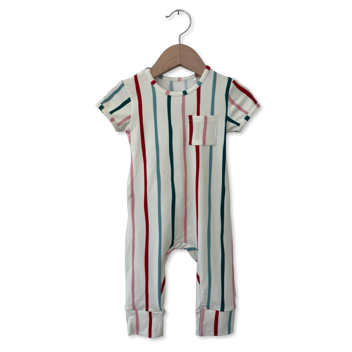 Making Spirits Stripe Short Long Romper Luxe Edition | Cotton Bamboo Blend