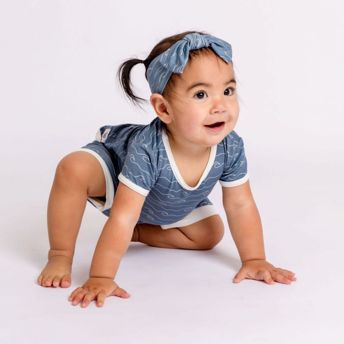 Swell with White Shorty Romper