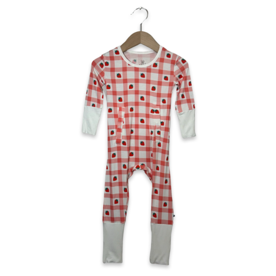 Strawberry Shortcake Adaptive Tube Access with snaps Day to Night Romper