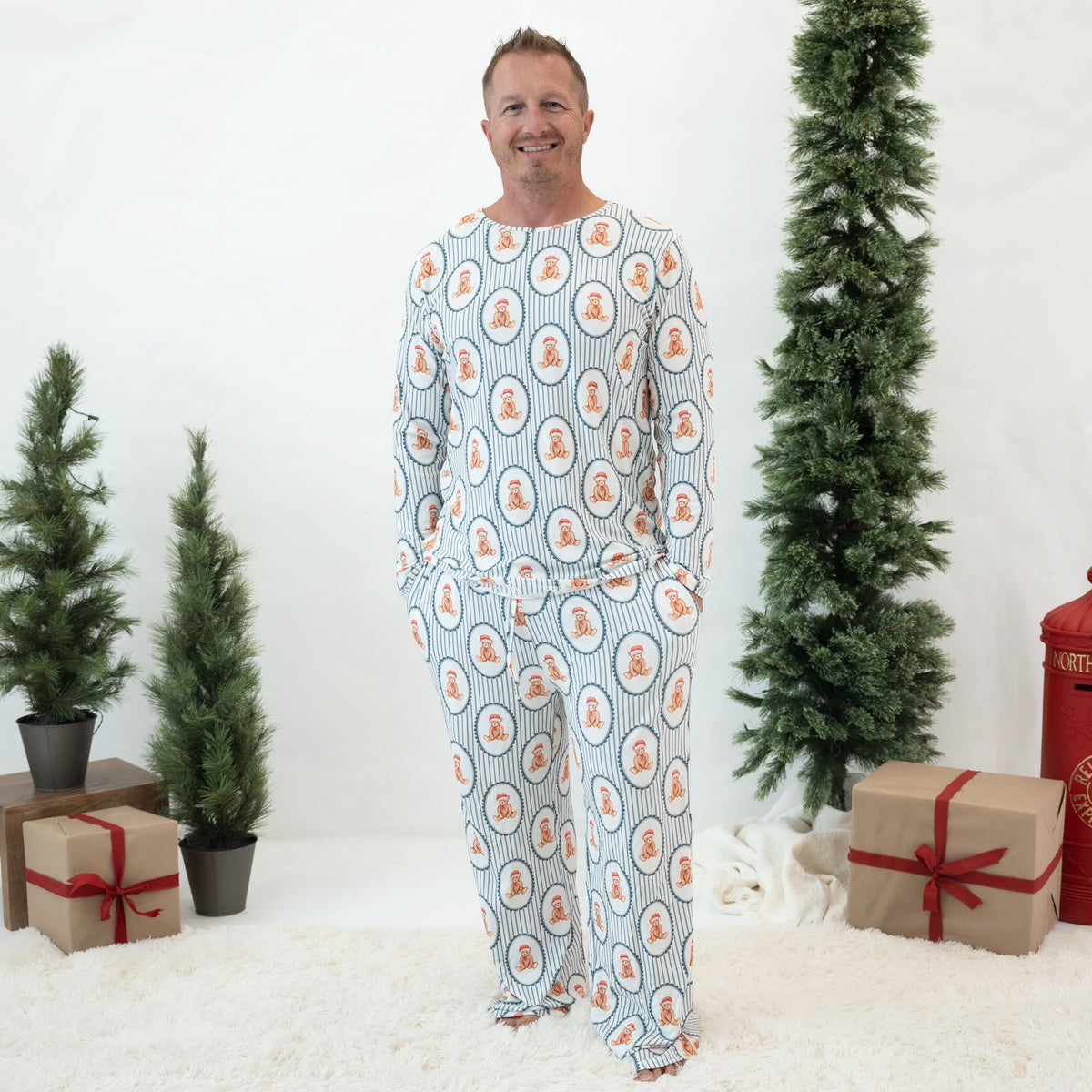 Beary Festive Men's Long Sleeve Two Piece Set
