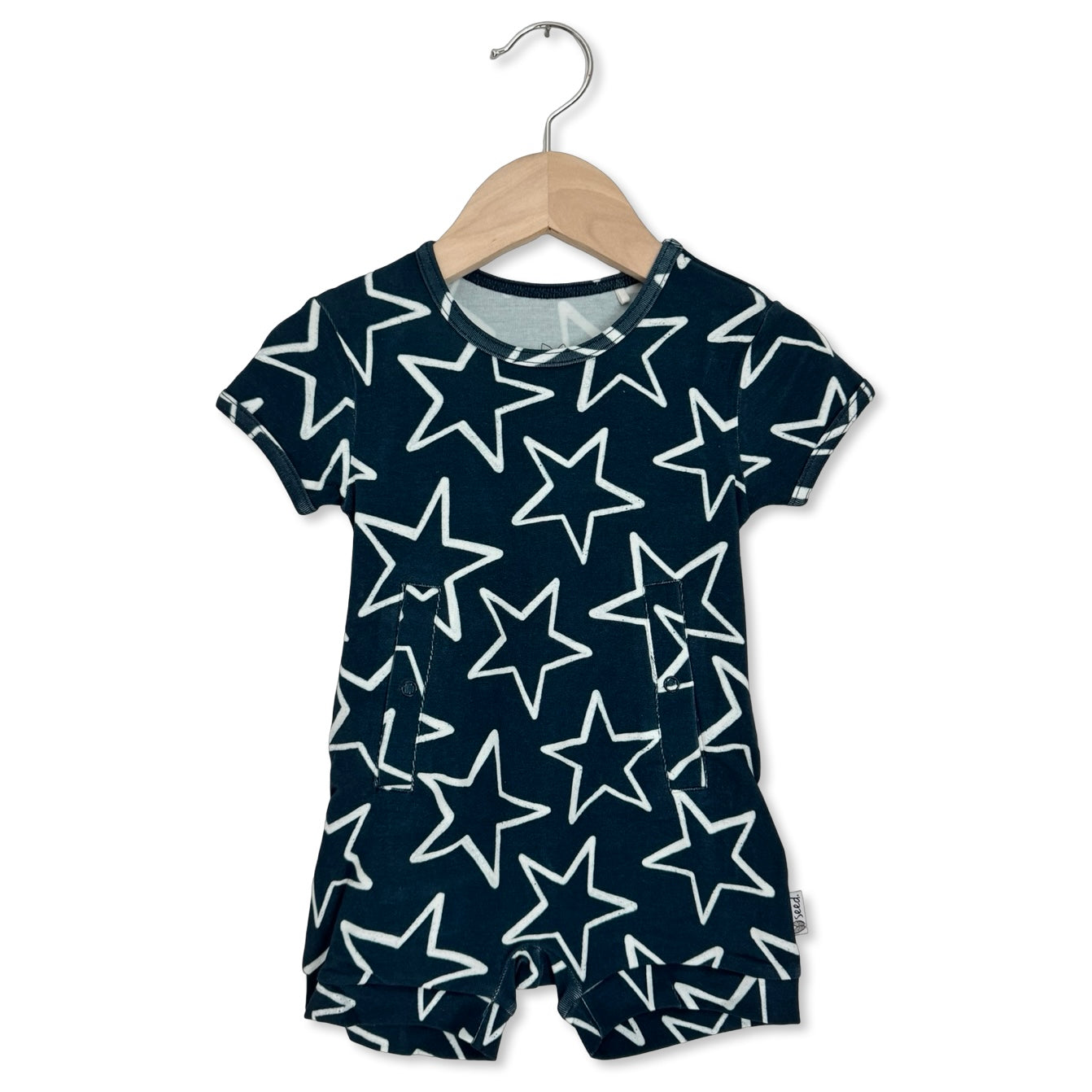 Star-Spangled Adaptive Tube Access Shorty Romper Luxe Edition | Cotton Bamboo Blend