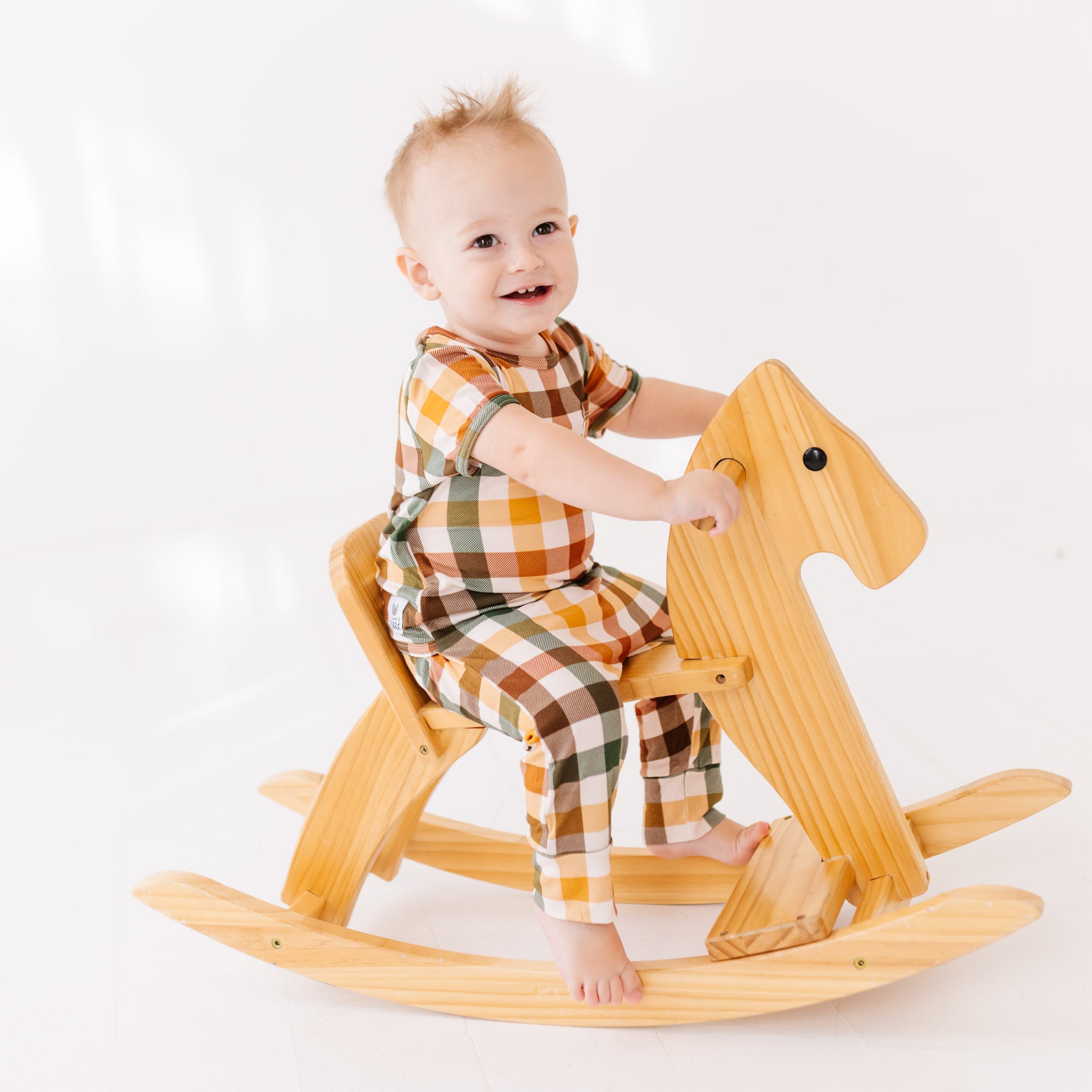 Autumn Plaid Short Long Romper