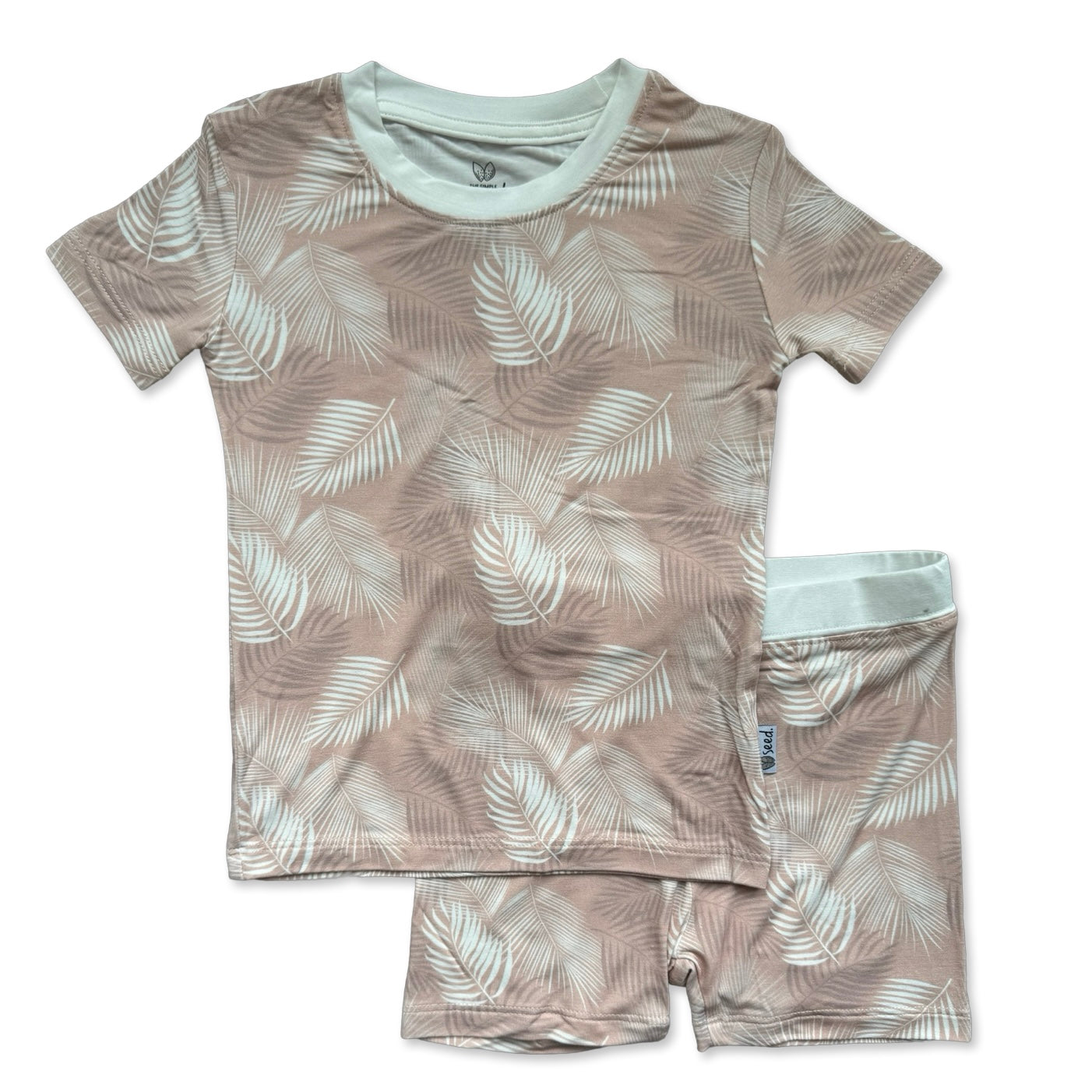 Pink Palms Two Piece Kid's Short Jammie Set (6-12/14)