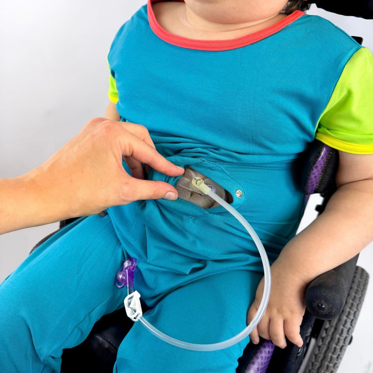 Funky Fresh Adaptive Tube Access Short Long Romper