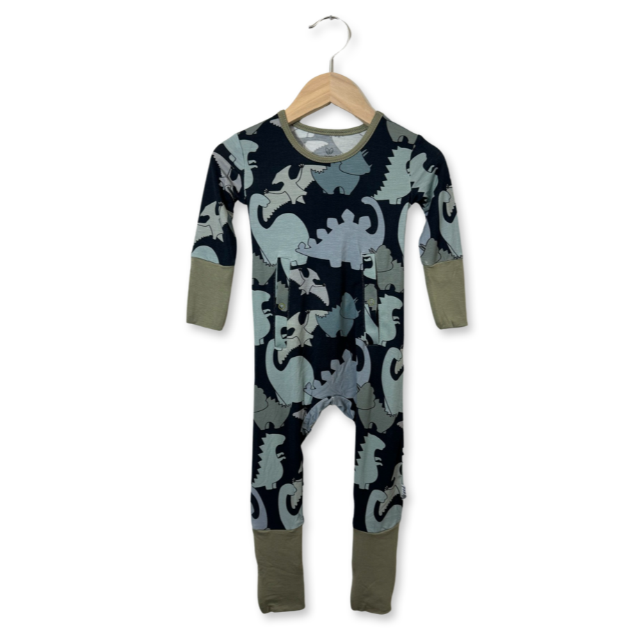 Dino Adaptive Tube Access with snaps Day to Night Romper