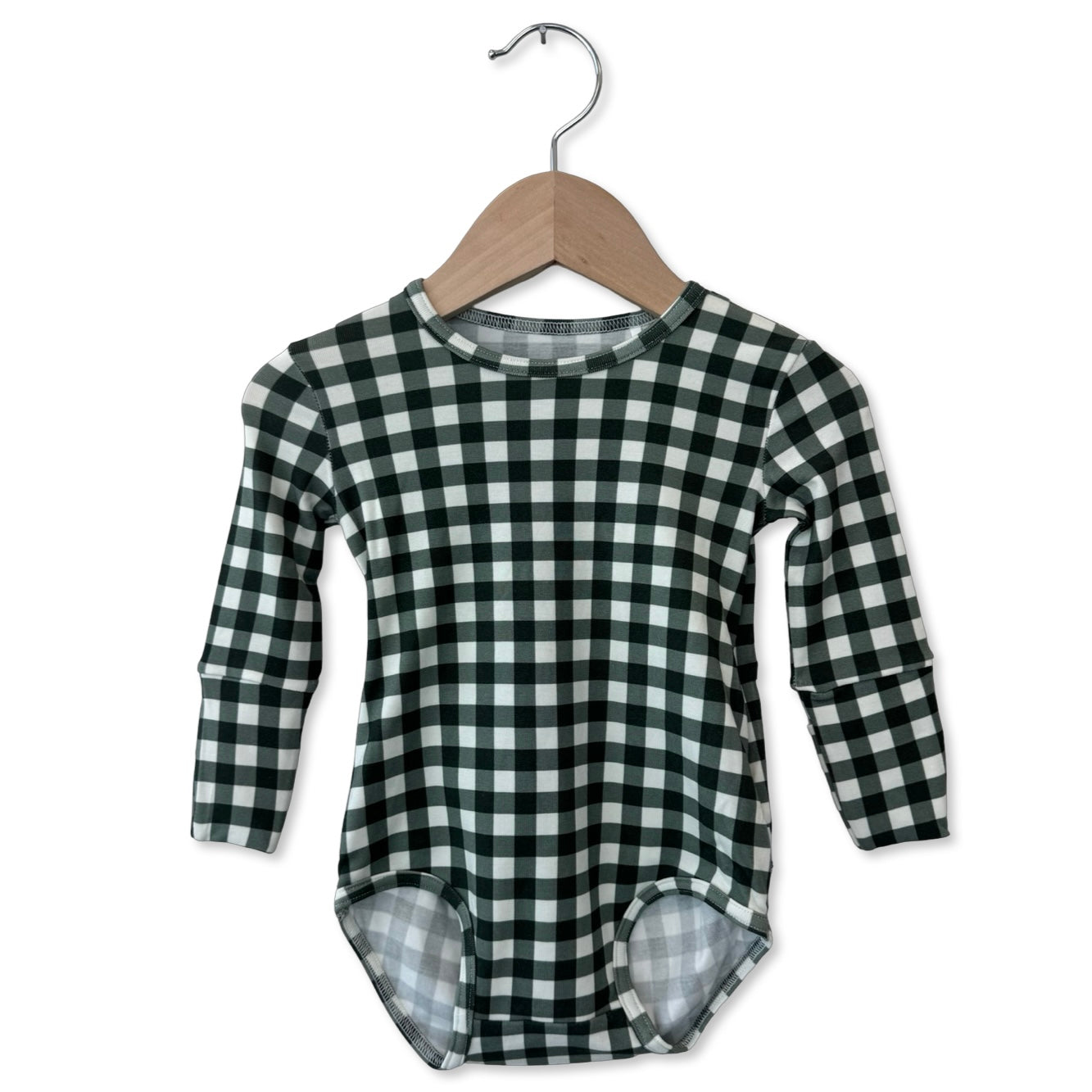 Mistletoe Gingham Snuggle Bug Long Sleeve Bodysuit