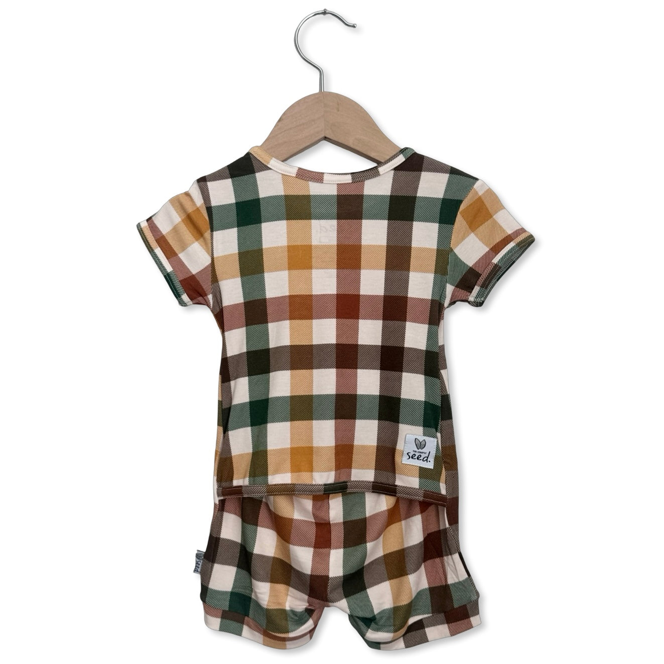 Autumn Plaid Shorty Romper