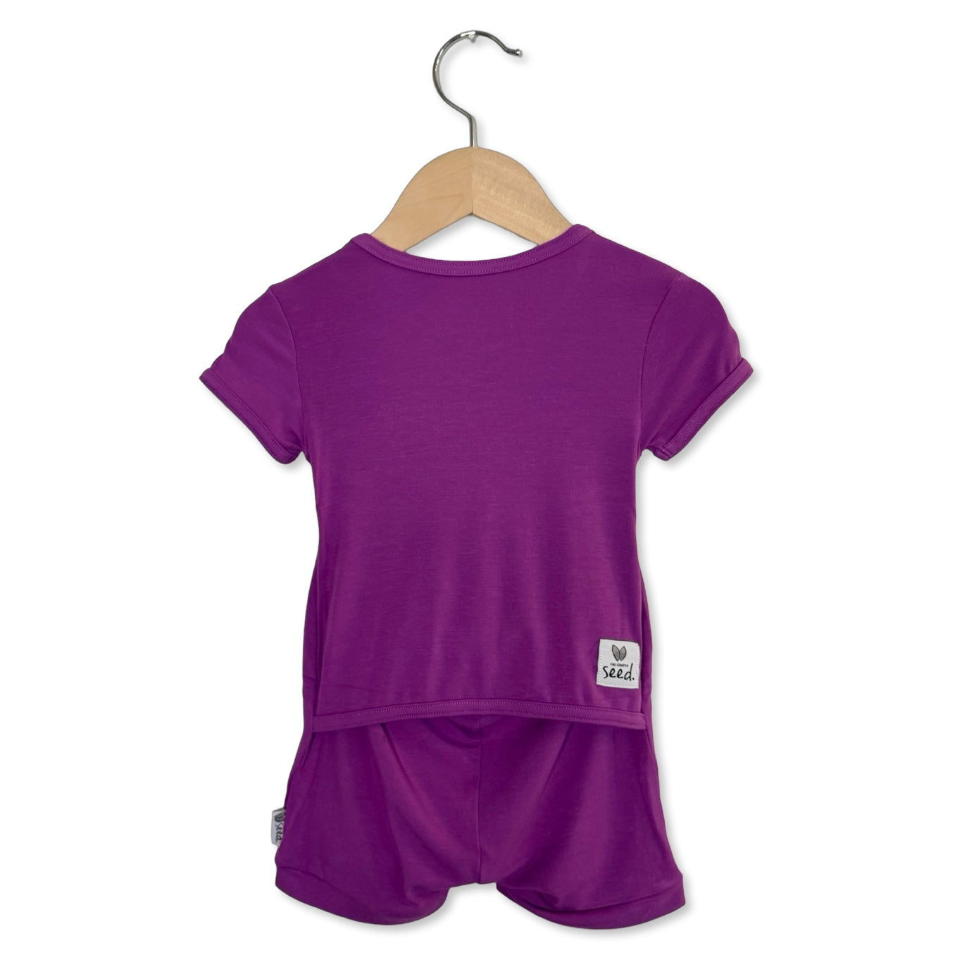 Grape Juice Adaptive Tube Access Shorty Romper