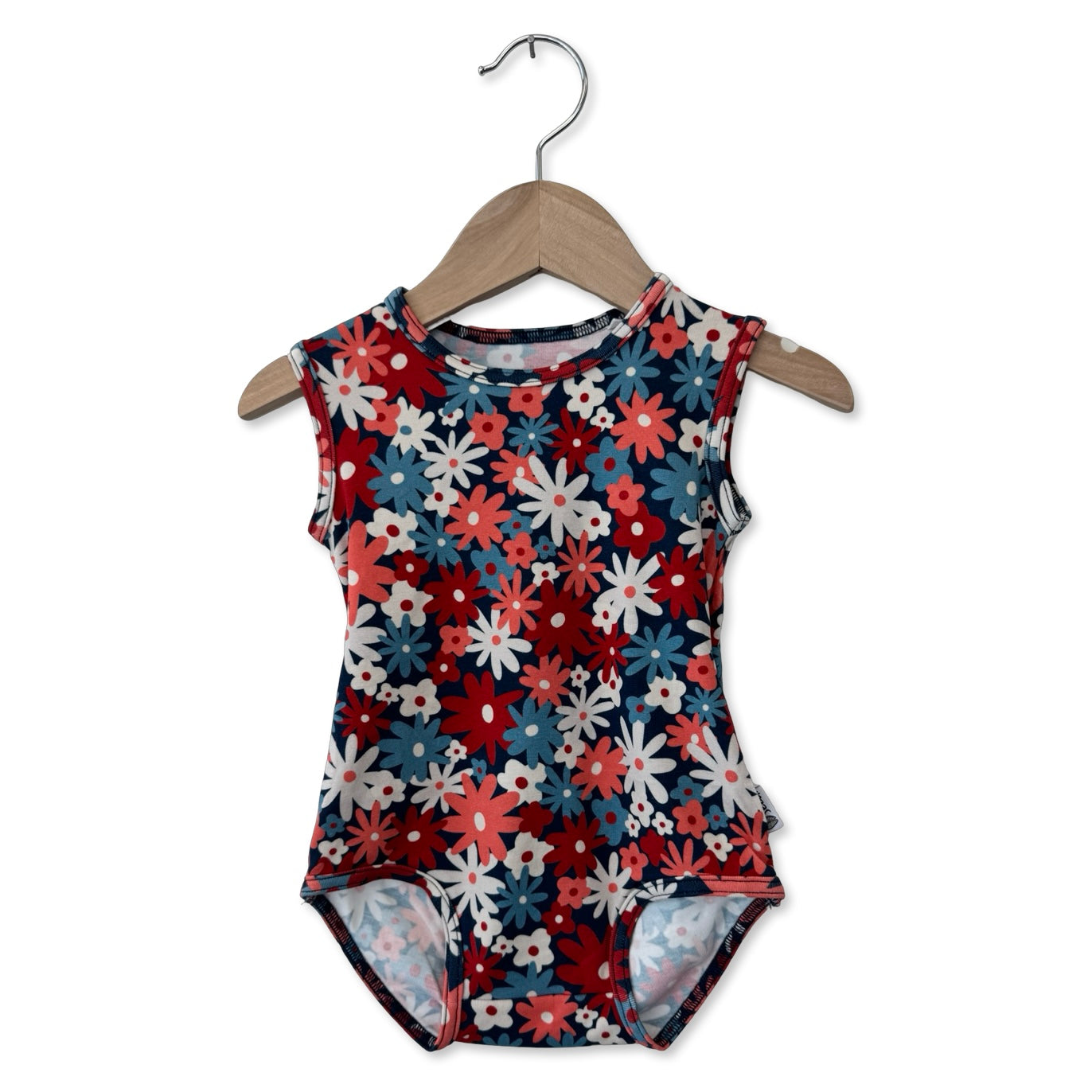 Freedom Floral Snuggle Bug Sleeveless Bodysuit