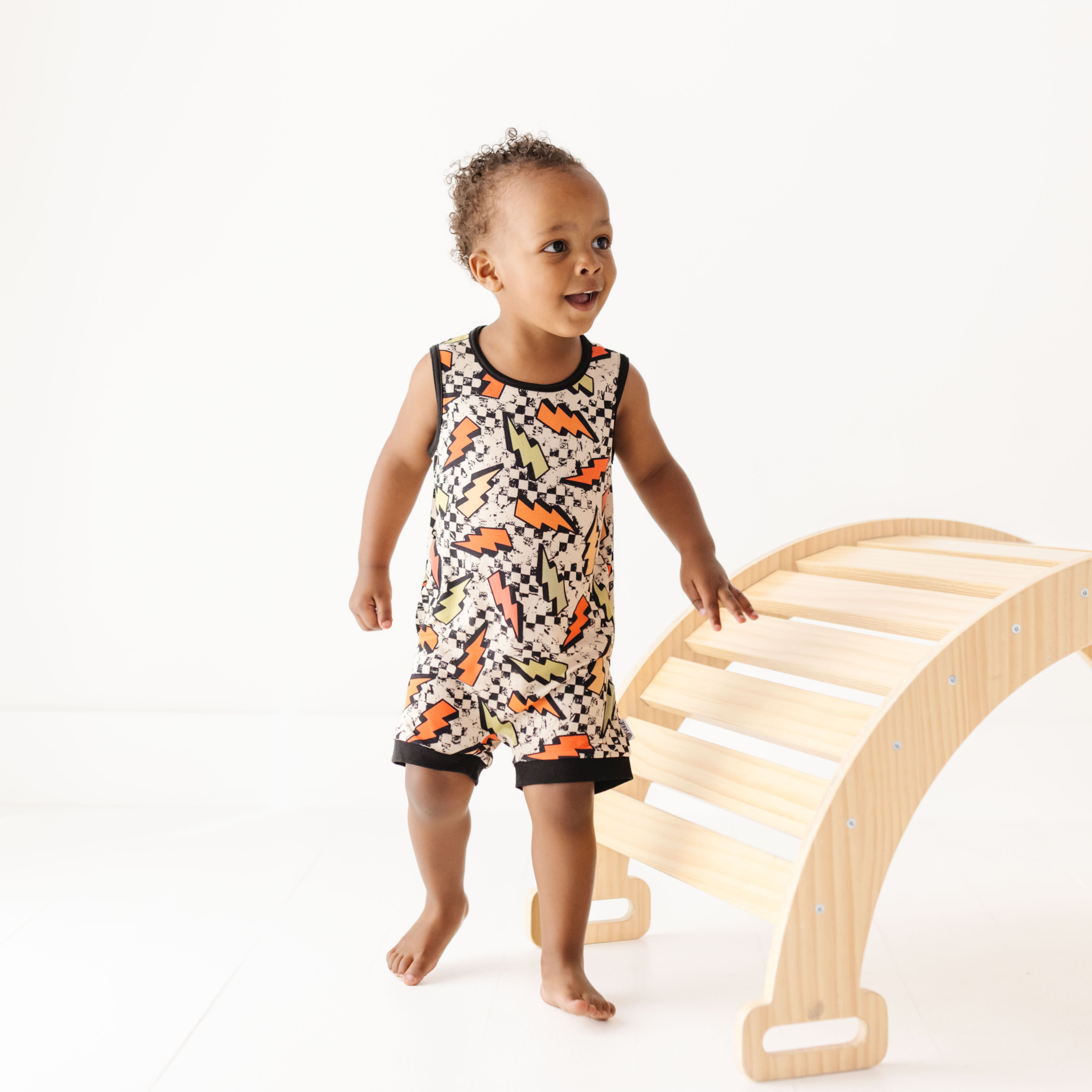Charged Up Sleeveless Shorty Romper Luxe Edition | Cotton Bamboo Blend