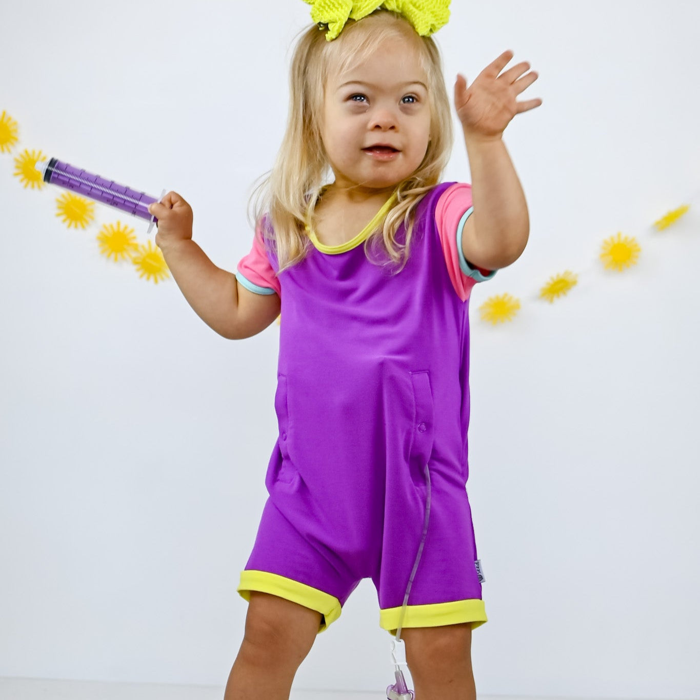 Live It Up Adaptive Tube Access Shorty Romper