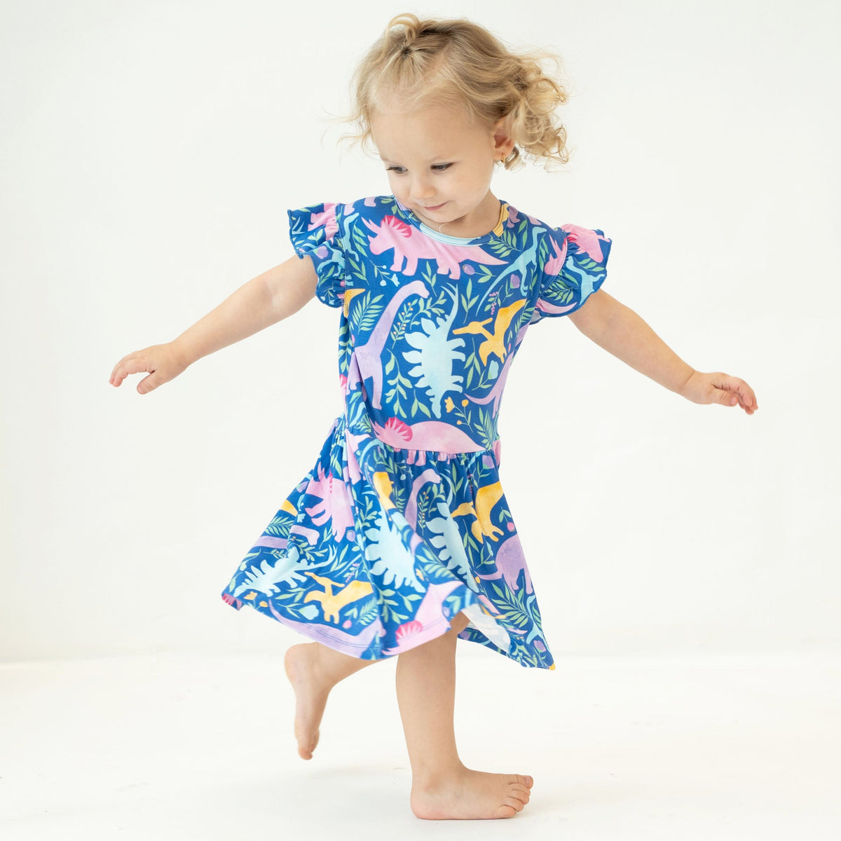 Diva-Saurus Kid's Twirl Dress & Shorts Set