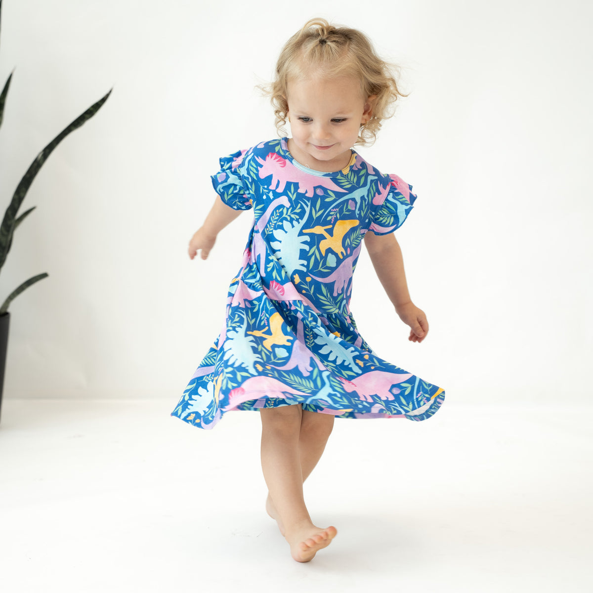 Diva-Saurus Kid's Twirl Dress & Shorts Set