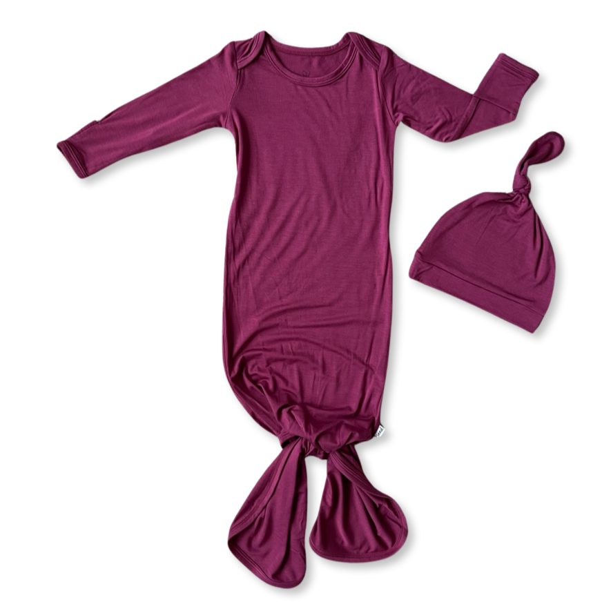 Dragon Fruit Knotted Gown & Beanie