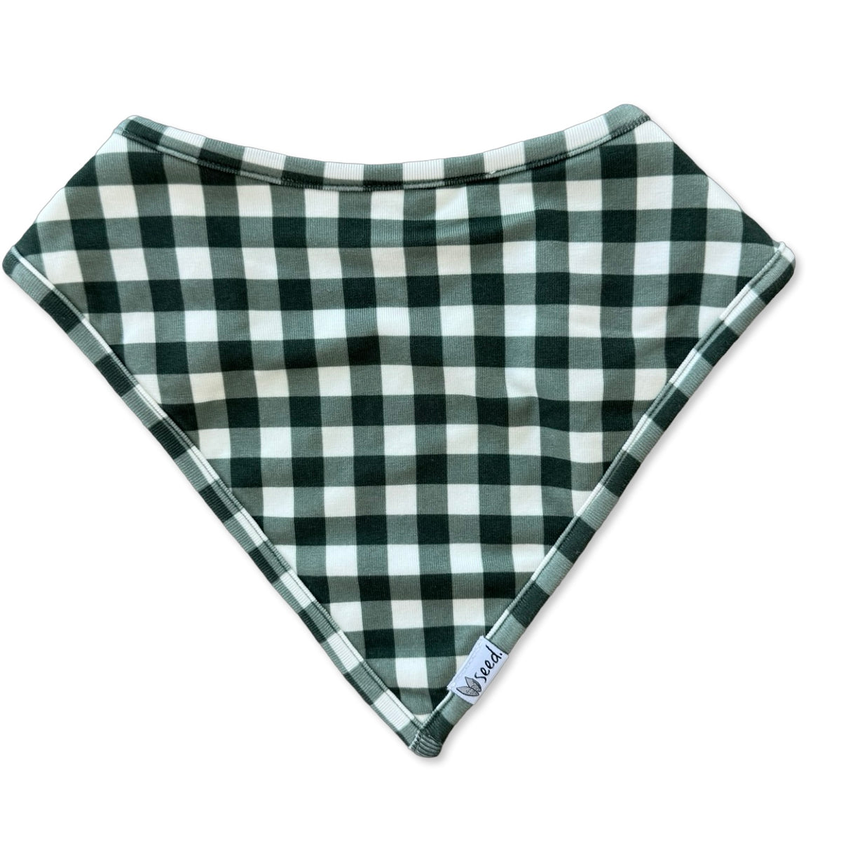 Mistletoe Gingham Bandana Bib