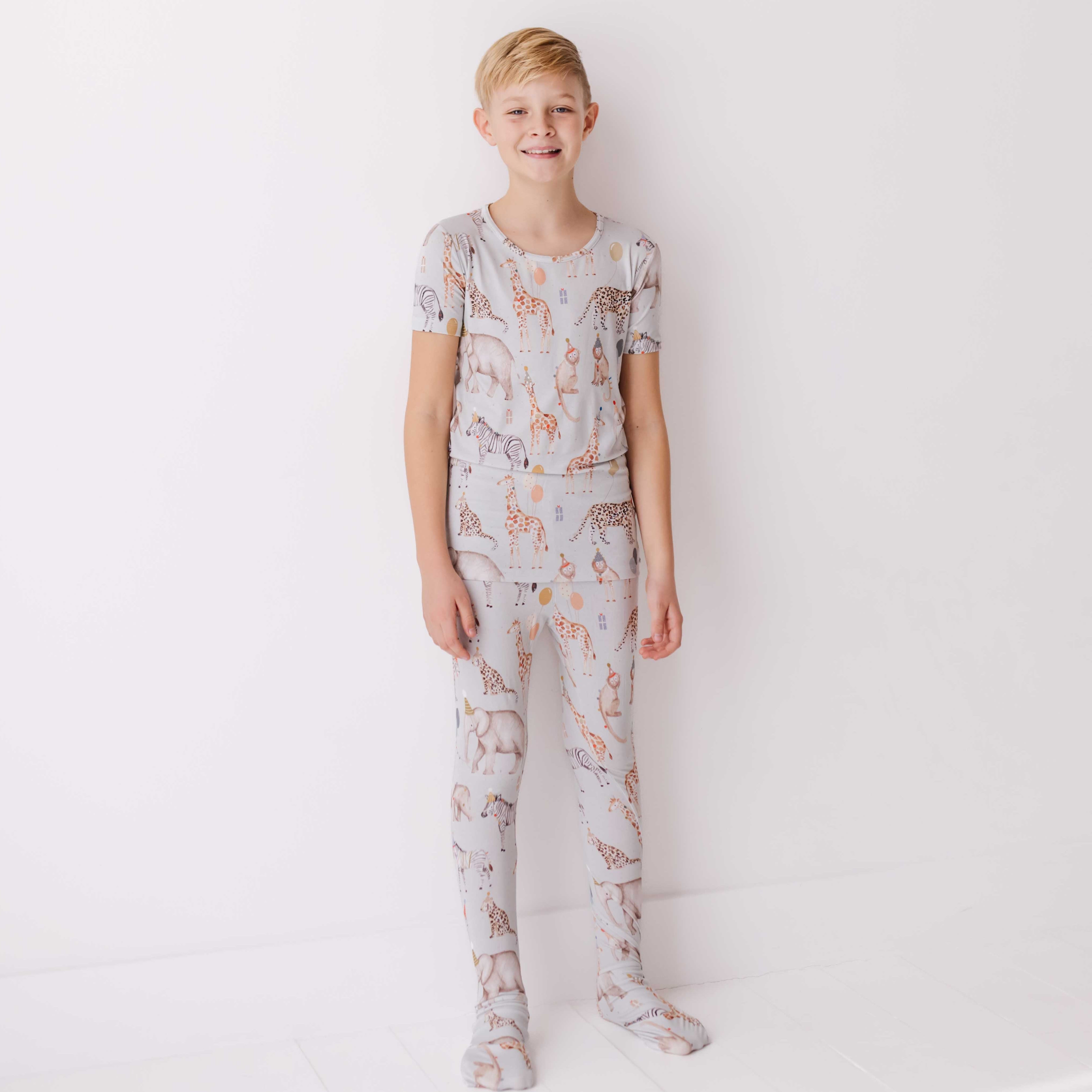 Party At The Zoo All Wrapped Up Kid's Two Piece Jammie Set