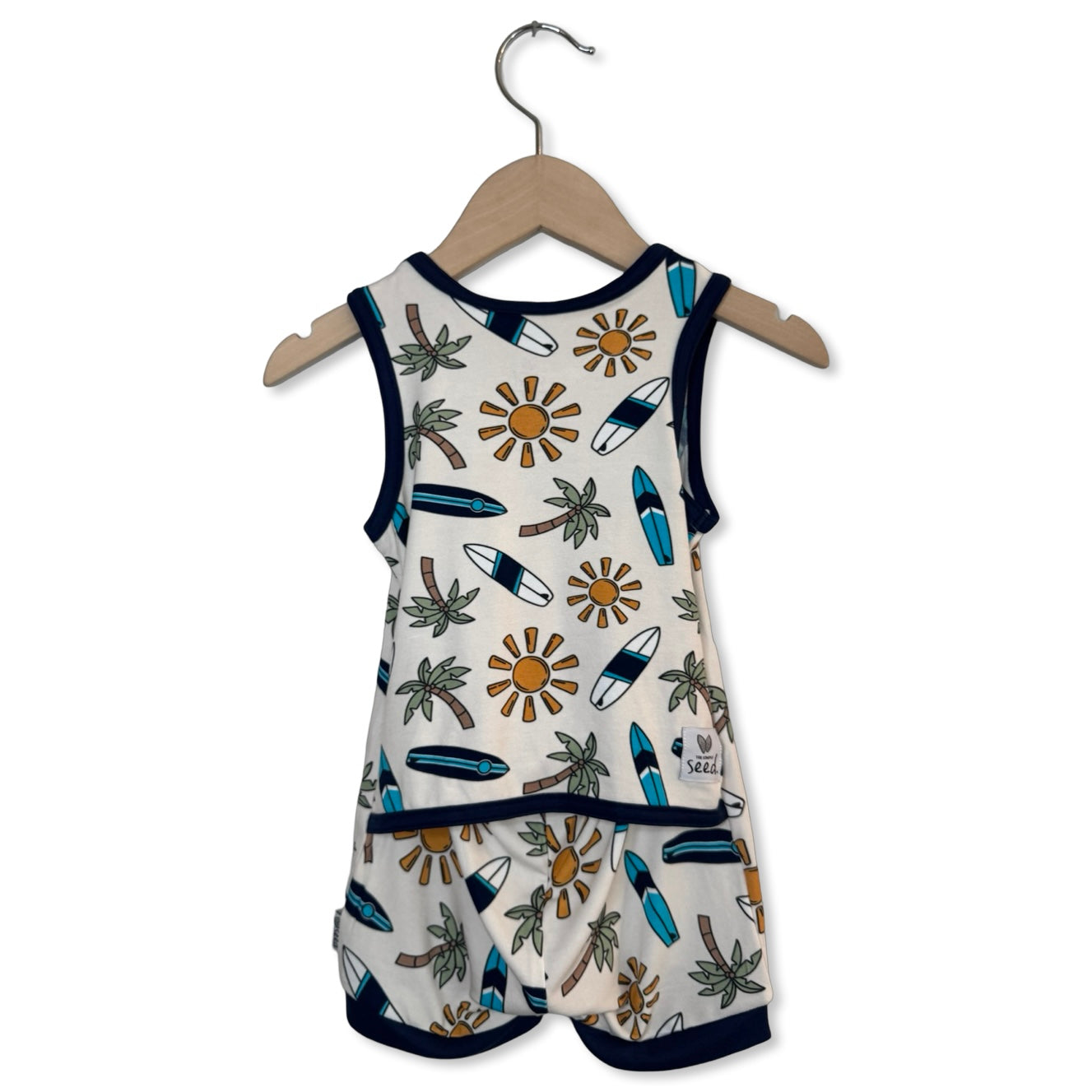 Surfs Up Sleeveless Shorty Romper