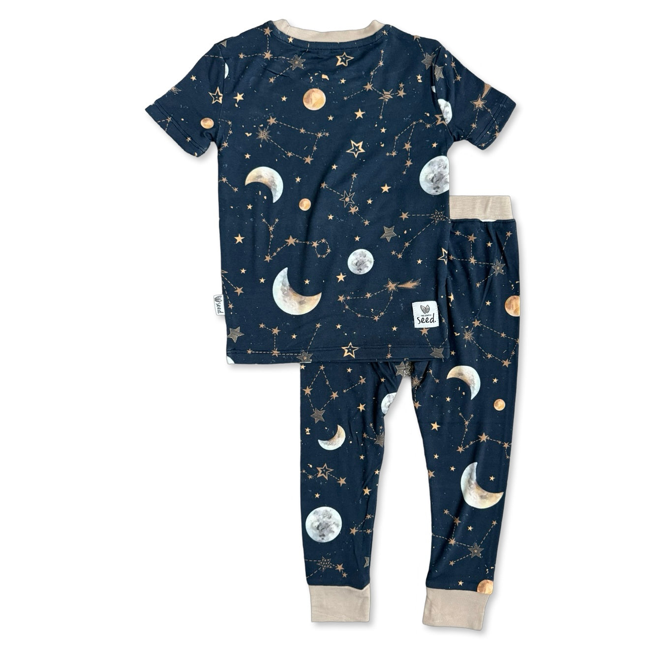 Starry Night Mini Ribbed Two Piece Kid's Jammie Set