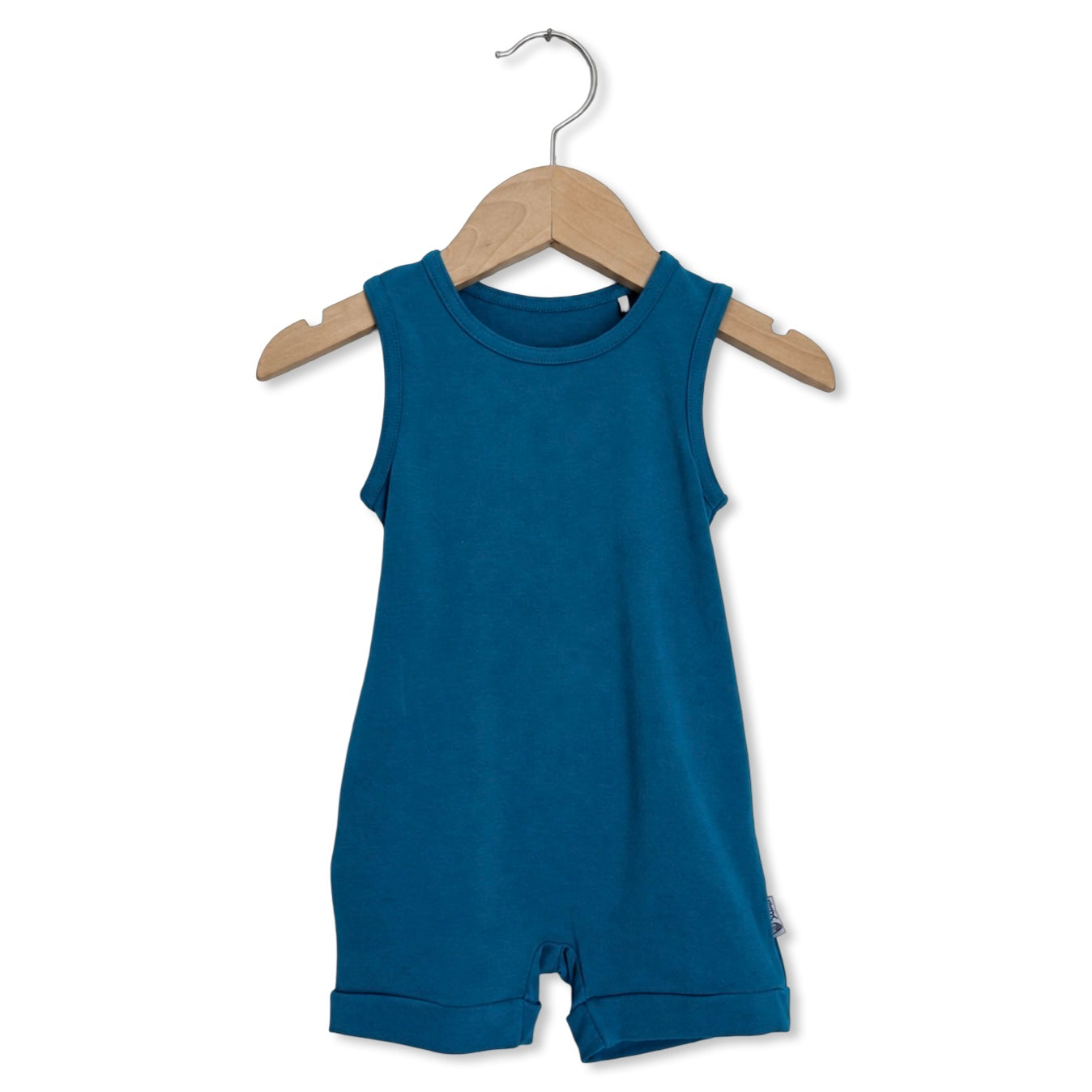 Peacock Sleeveless Shorty Romper Luxe Edition | Cotton Bamboo Blend